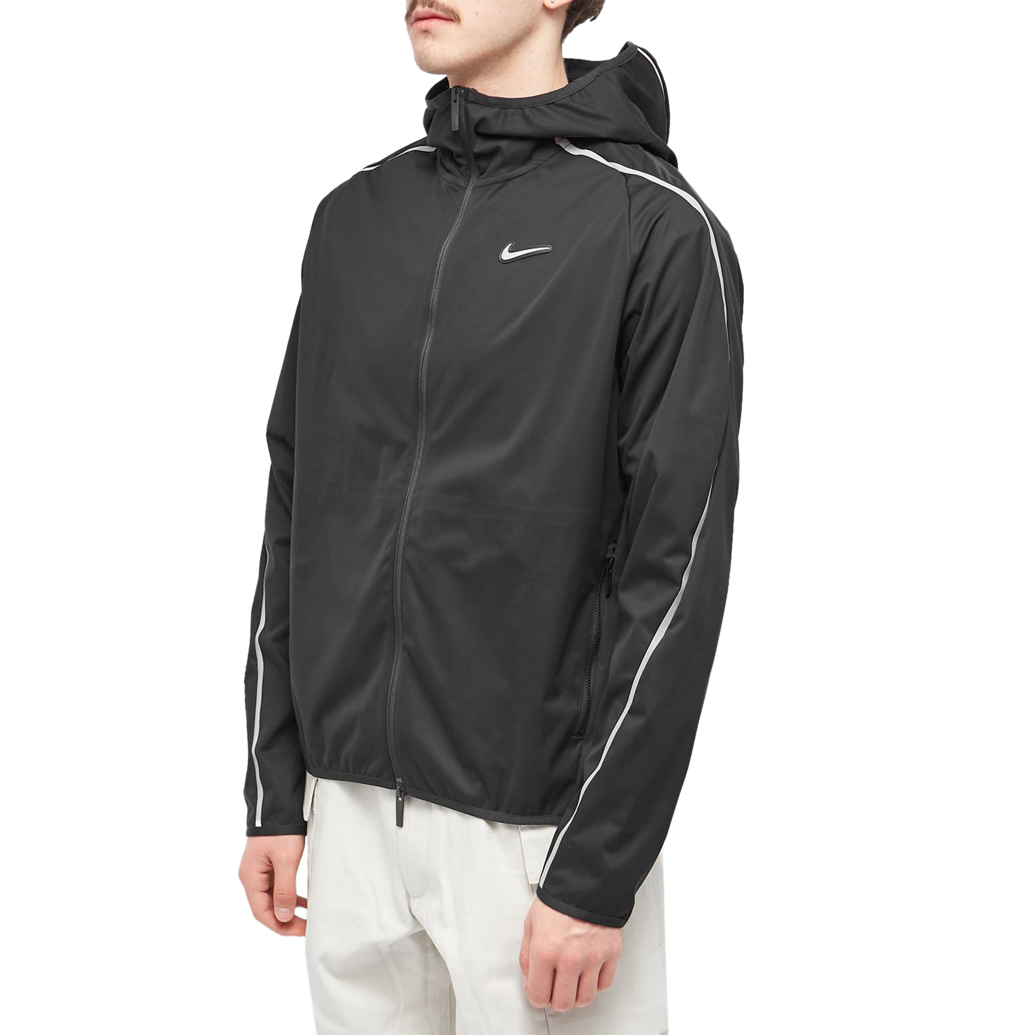 Model front view of Nike x Nocta NRG Warmup Black Jacket DV3661-010