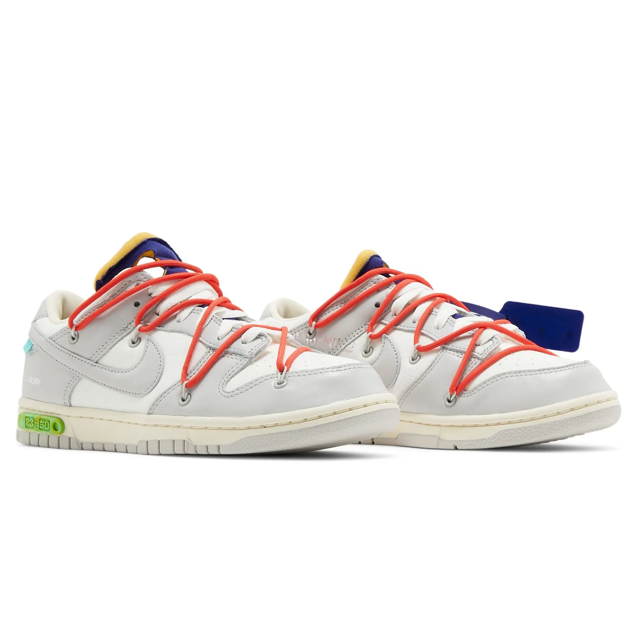 Front side view of Nike x Off White Dunk Low Lot 23 