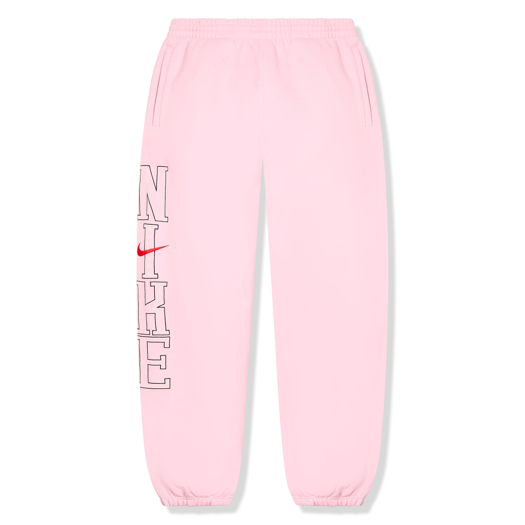 Front view of Nike x Supreme Light Pink Sweatpants SS24P1 LIGHT PINK