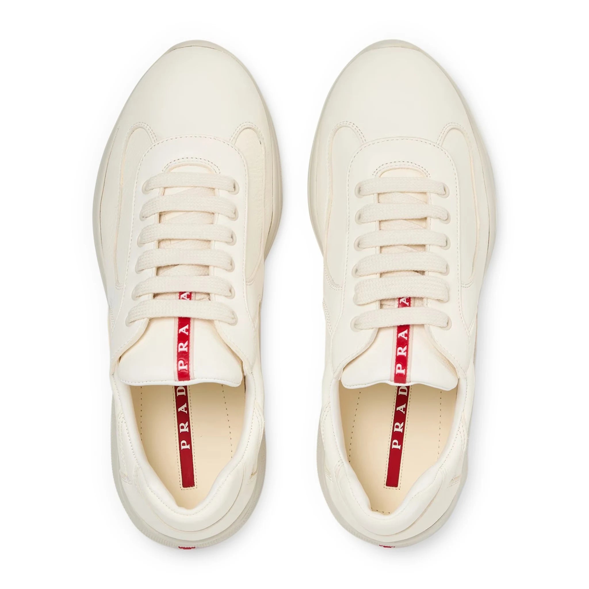 Top view of Prada Americas Cup Ivory Sneaker