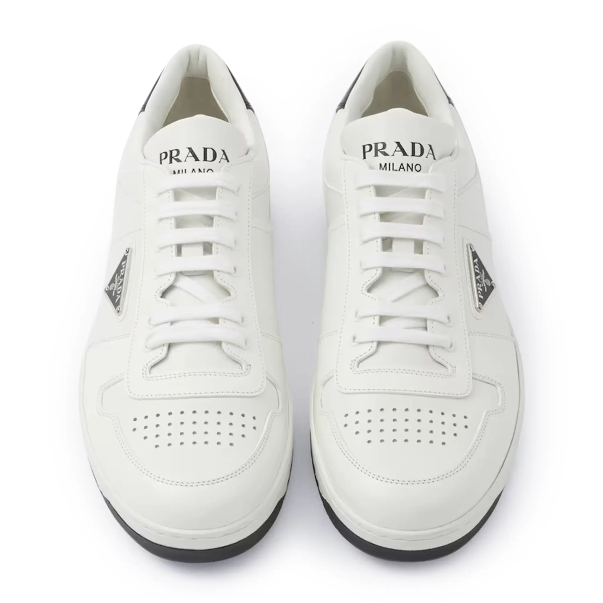 Prada womens white sneakers hotsell