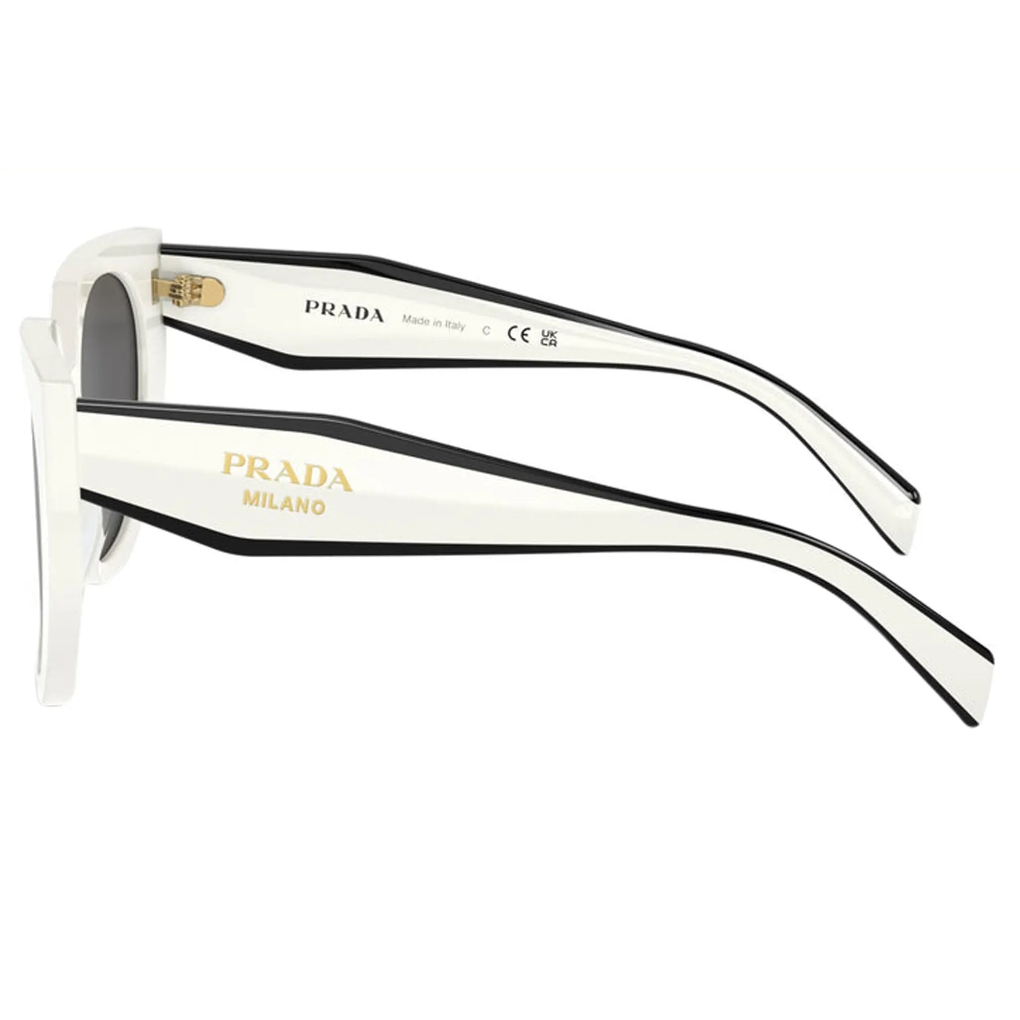 Side view of Prada PR 14WS 1425S0 Talc Sunglasses