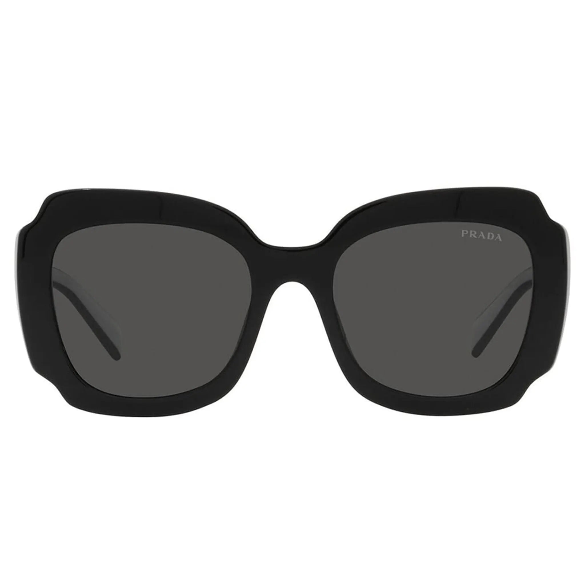 Front view of Prada PR 16YS 09Q5S0 Black Sunglasses