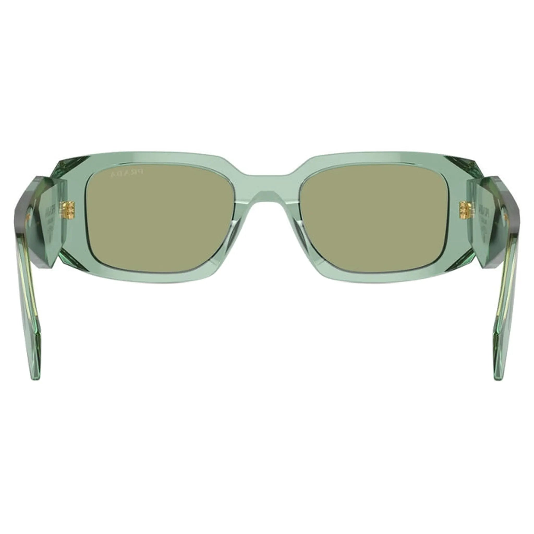 Back view of Prada PR 17WS 11R10E Transparent Sage Sunglasses