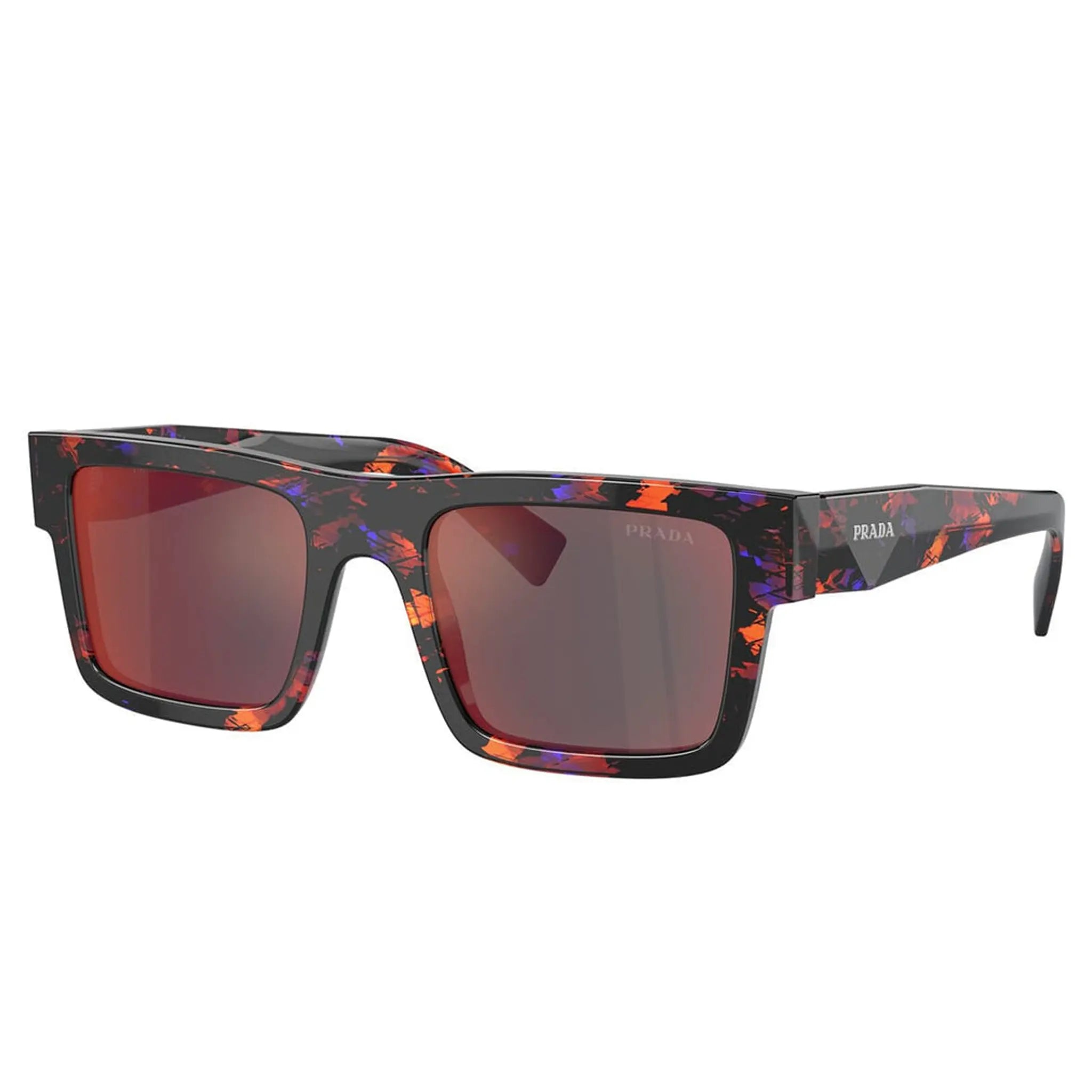 Front Side view of Prada PR 19WS 06V40E Abstract Orange Sunglasses