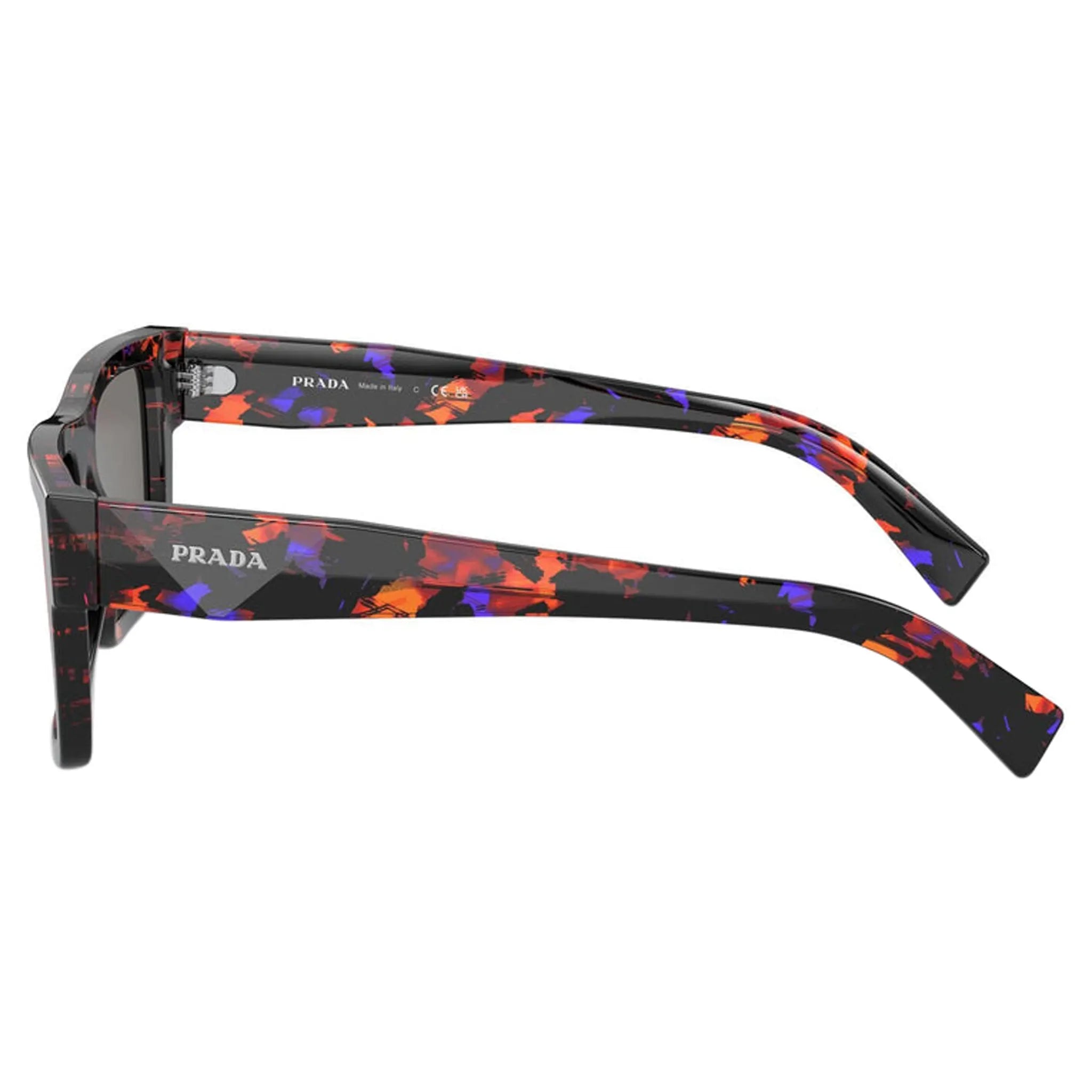 Side view of Prada PR 19WS 06V40E Abstract Orange Sunglasses