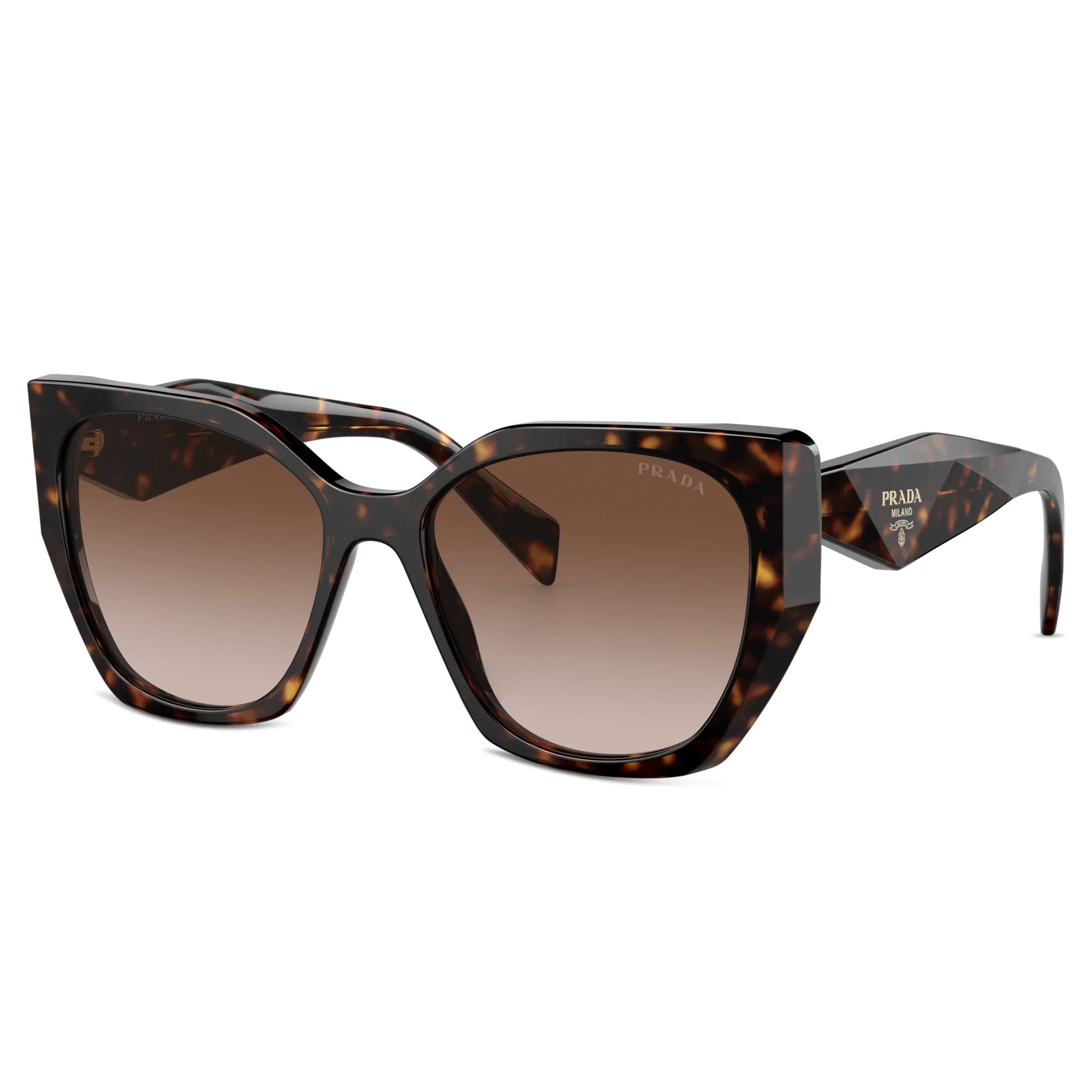 Front side view of Prada PR 19ZS 2AU6S1 Tortoise Sunglasses