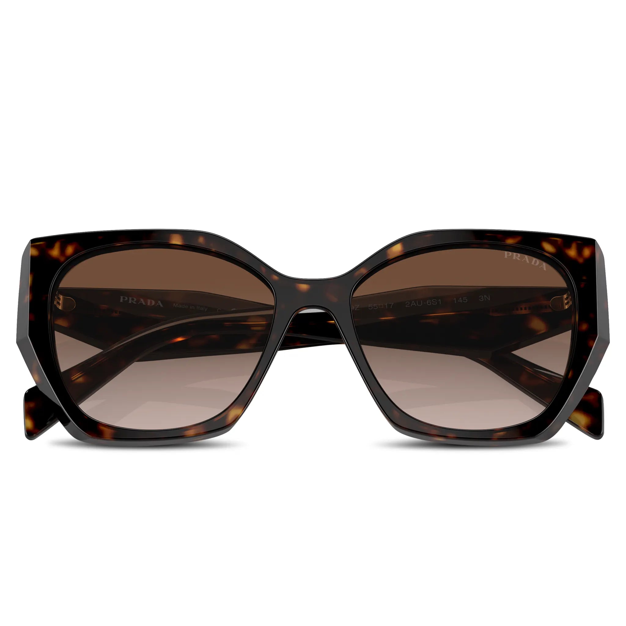 Front view of Prada PR 19ZS 2AU6S1 Tortoise Sunglasses