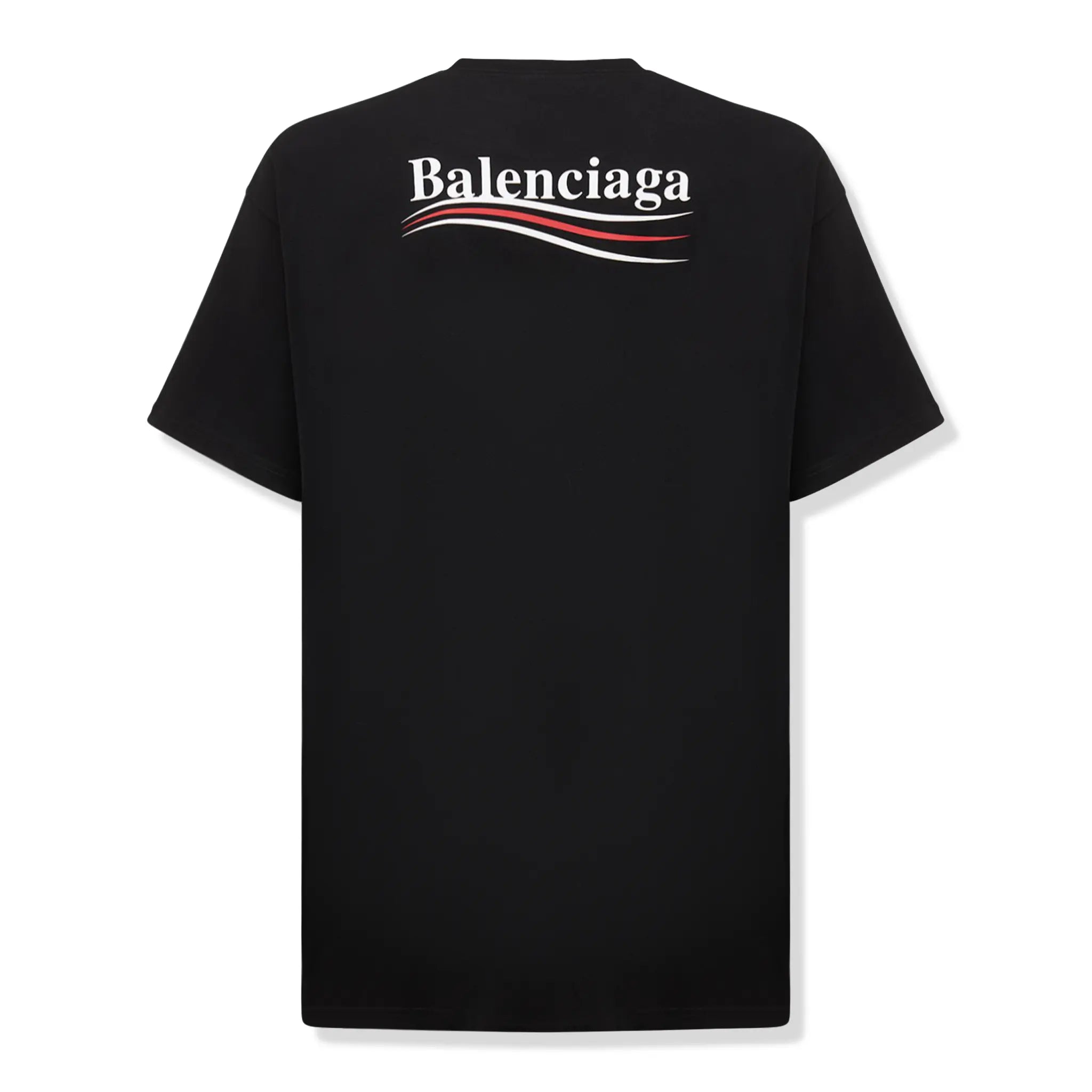 Back view of Preloved - Balenciaga Political Black T Shirt 