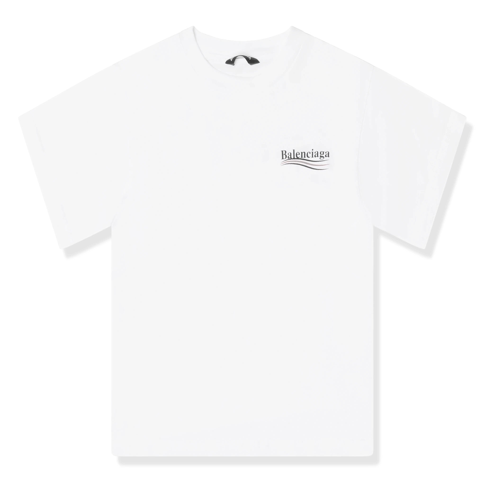 Front view of Preloved - Balenciaga Political Logo Kids White T Shirt
