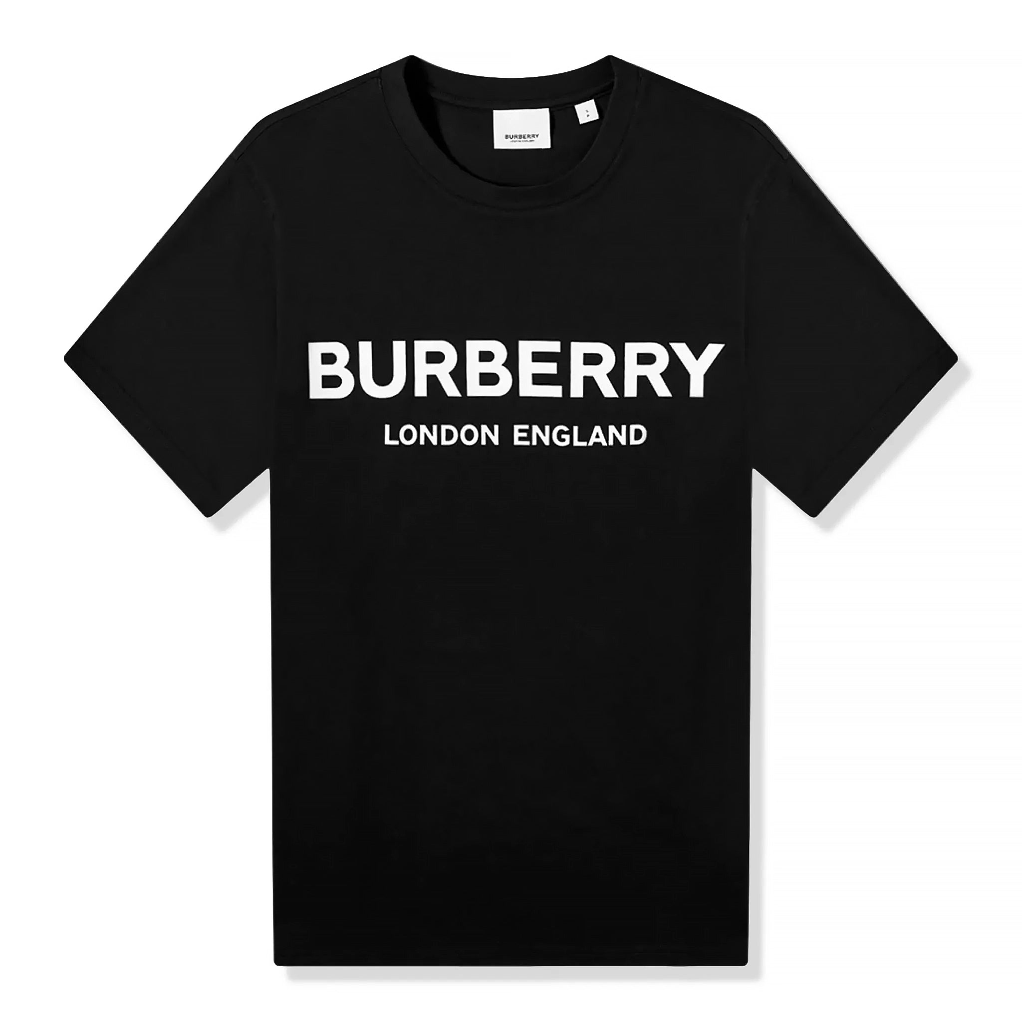 Front view of Preloved - Burberry Letchford Logo Black T Shirt 8026016