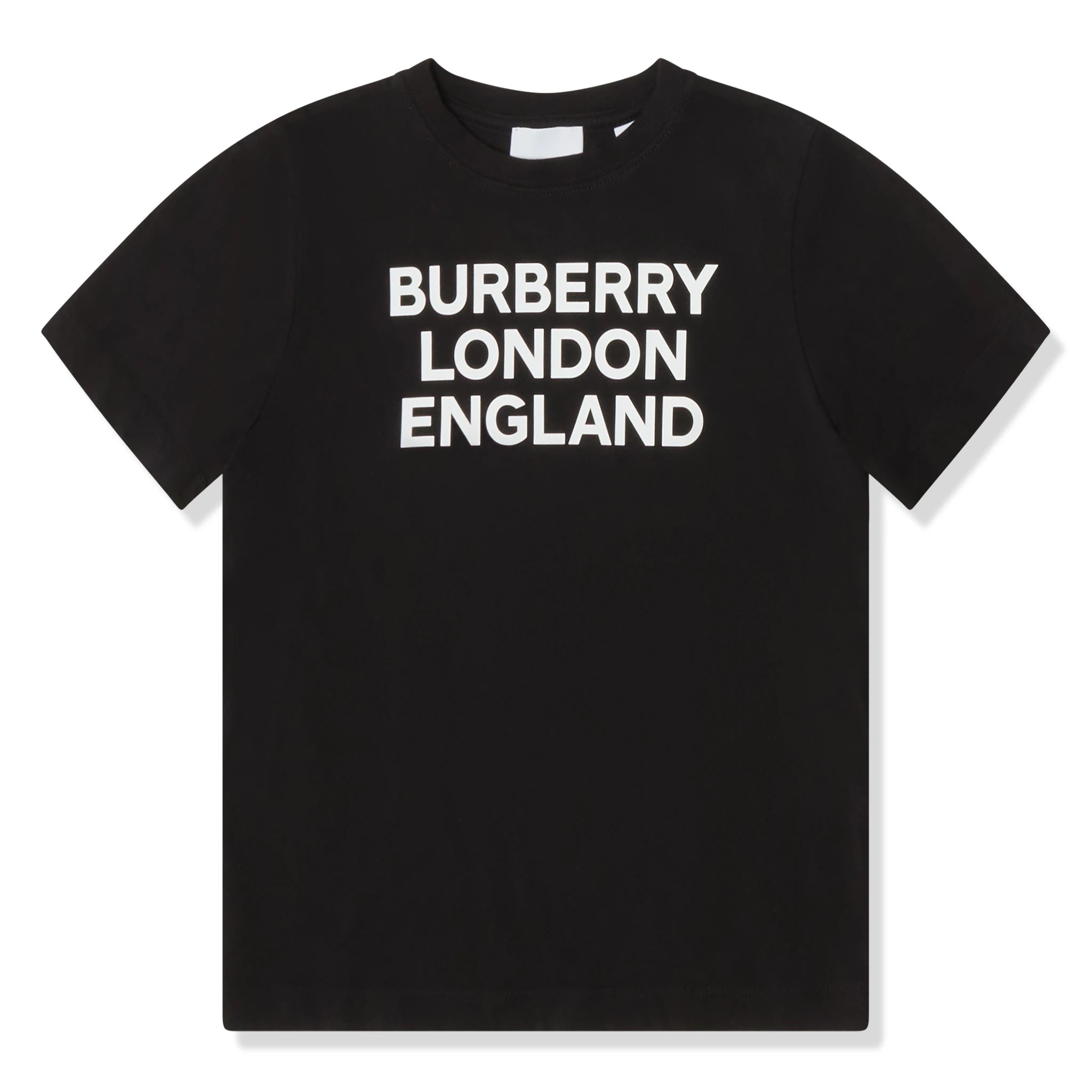 Front view of Preloved - Burberry London England Kids Black T Shirt 