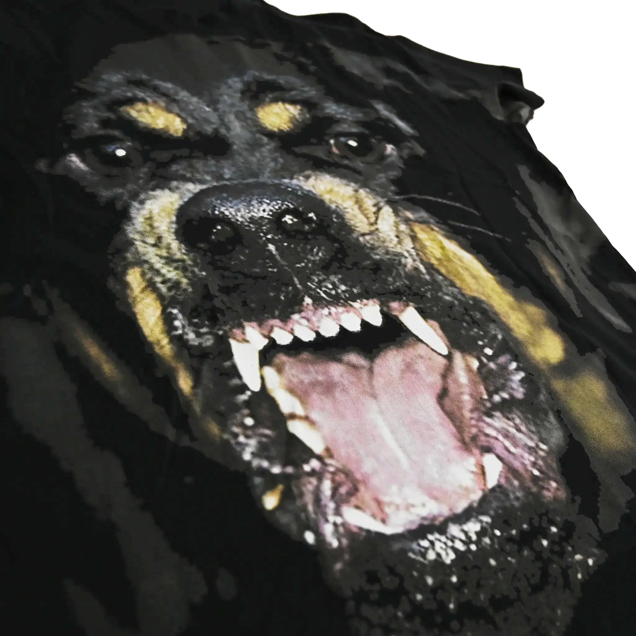 Detail view of Preloved - Givenchy Paris Black Rottweiler Print Oversized T Shirt