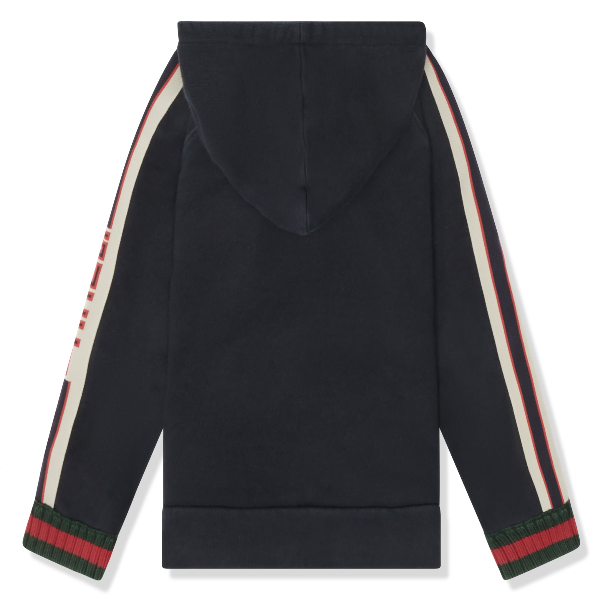 Back view of Preloved - Gucci Side Stripe Logo Cotton Blue Kids Hoodie