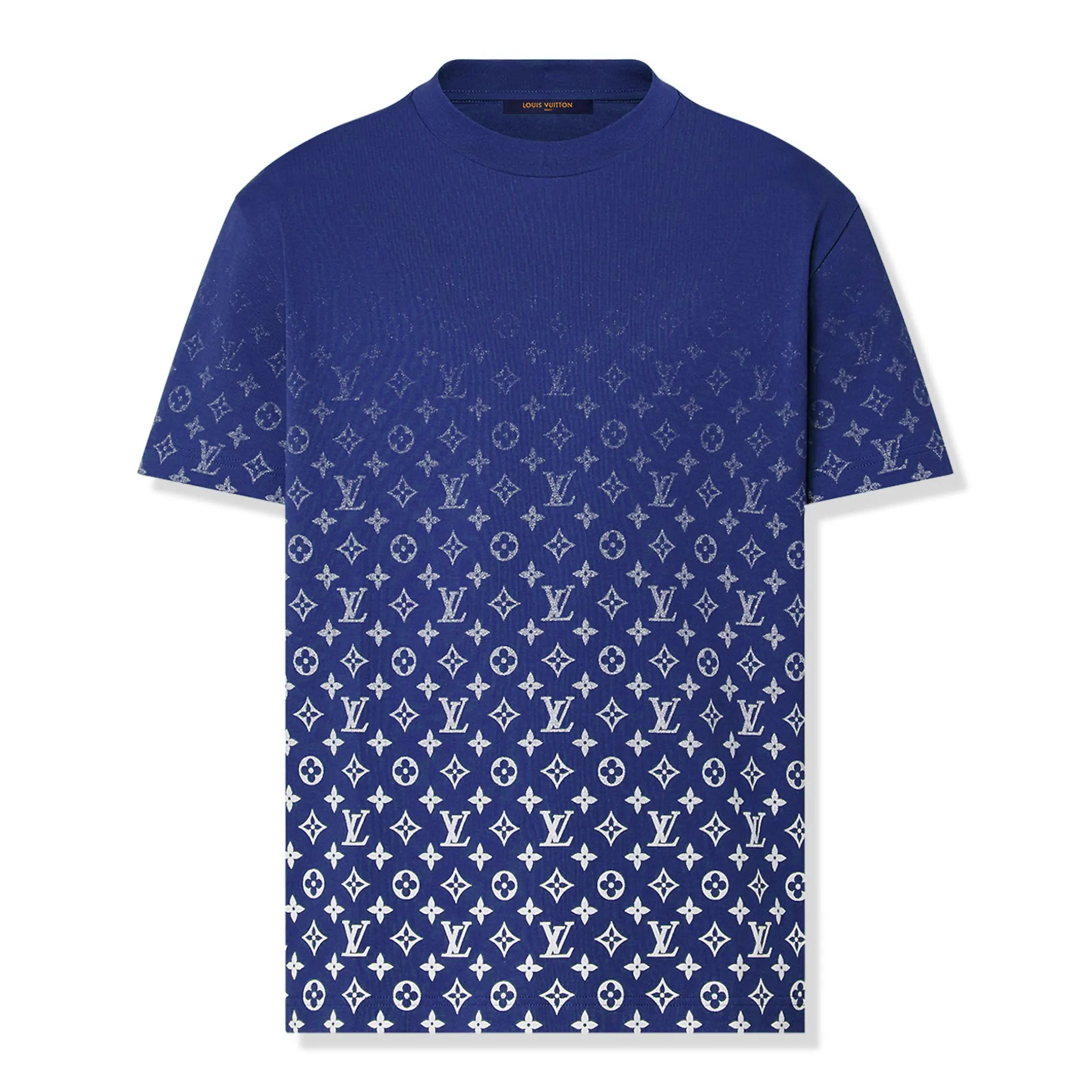 Front view of Preloved - Louis Vuitton Monogram Gradient Cotton Blue T Shirt
