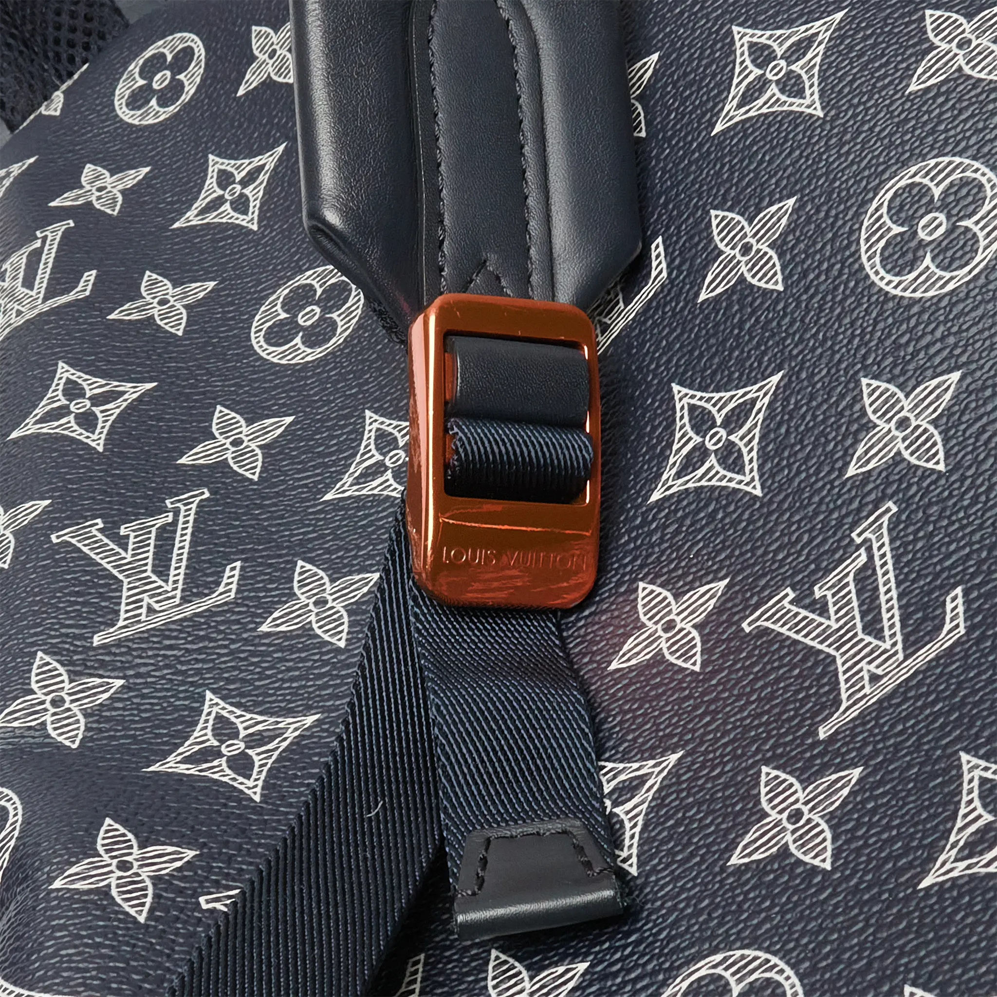Preloved Louis Vuitton Monogram Ink Upside Down Navy Apollo Backpack M43676