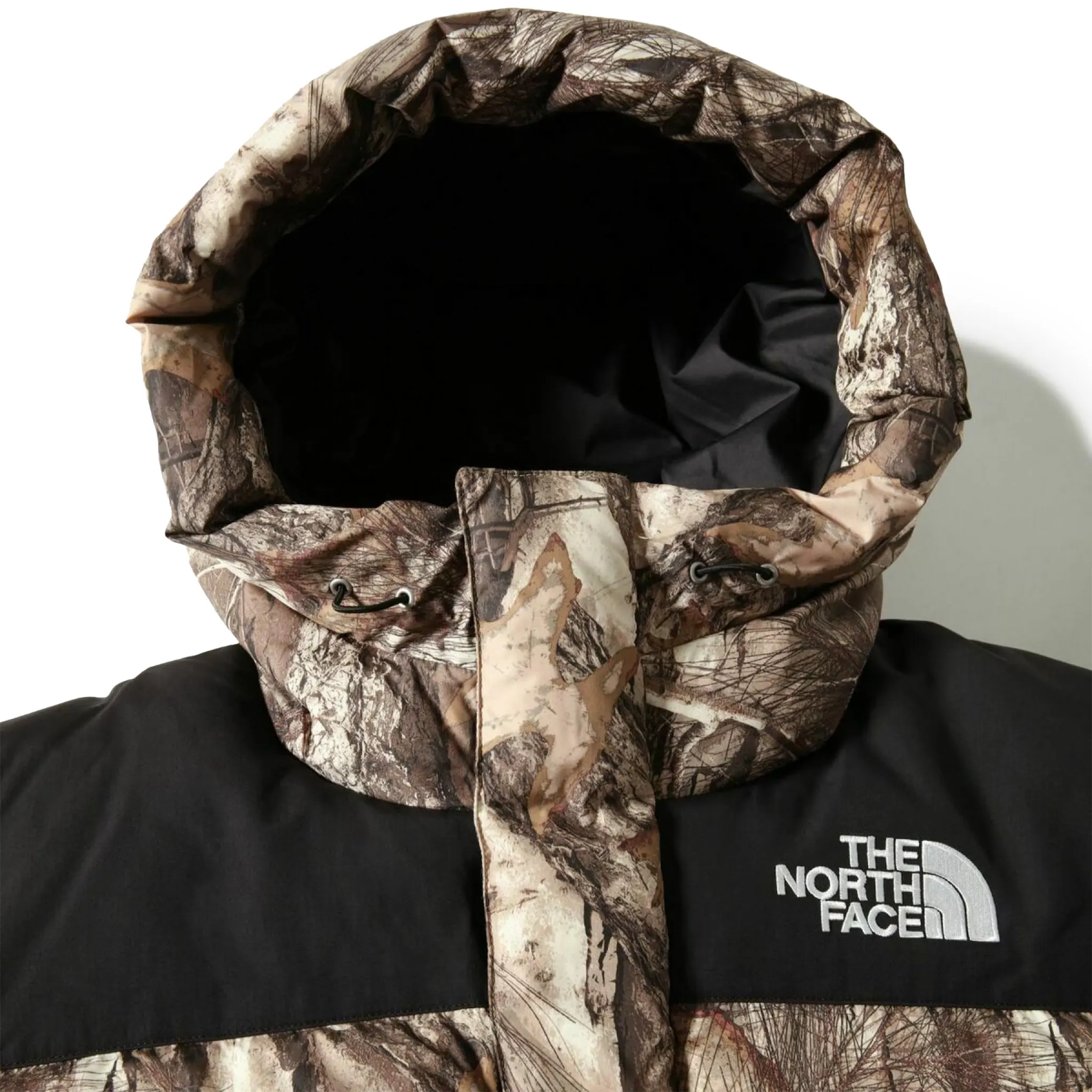 Hood view of Preloved - The North Face Himalayan Forest Print Down Parka Jacket NF0A4QYX-047