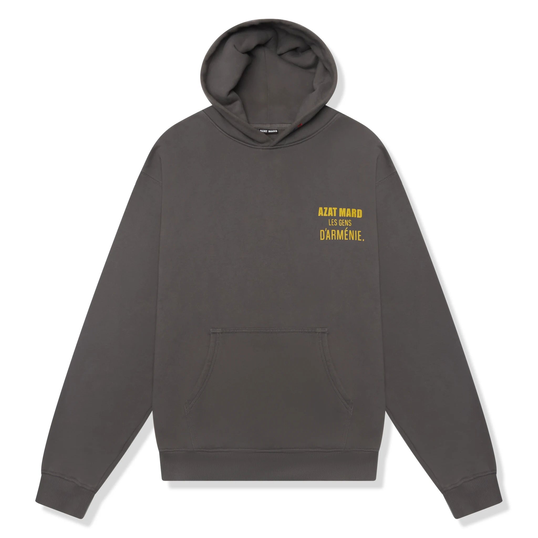Front view ofPreloved - Azat Mard Les Gens Charcoal Hoodie