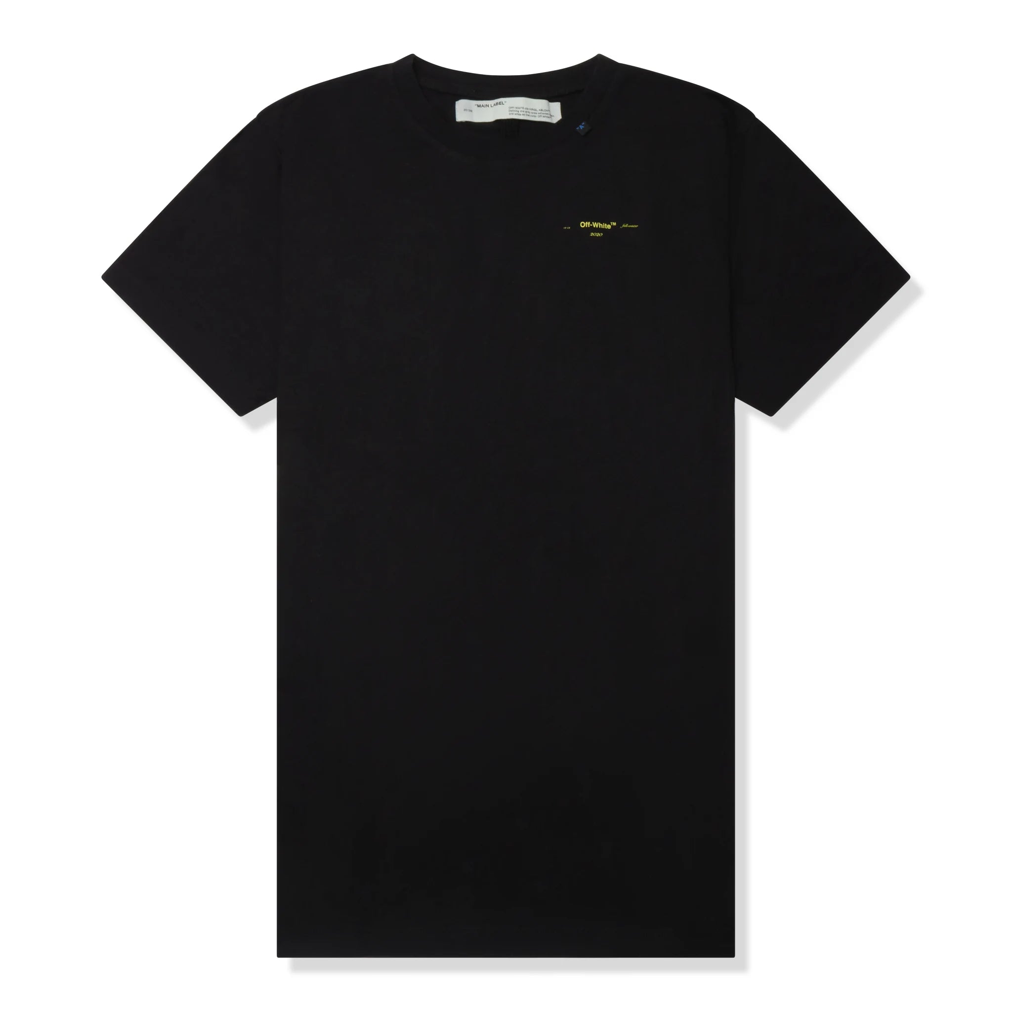 Front view of Preloved - Off-White Acrylic Arrows Oversized Black T Shirt