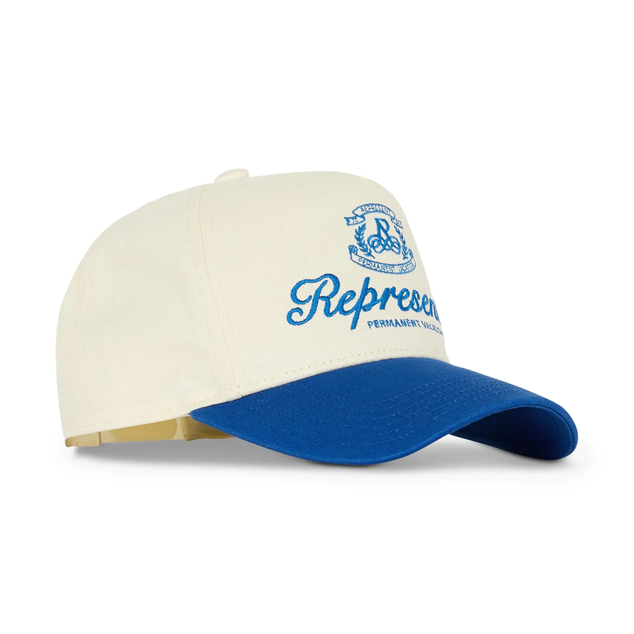 Front Side view of Represent Permanent Vacation Antique White Cap MLM8770-242
