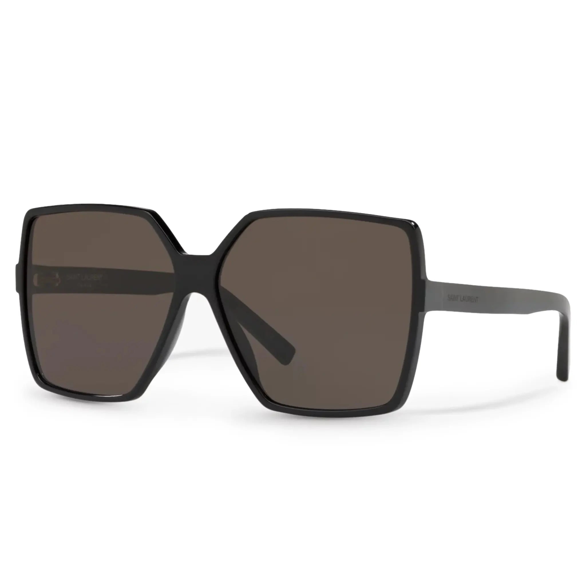 Front side view of Saint Laurent SL 232 001 Betty Black Sunglasses