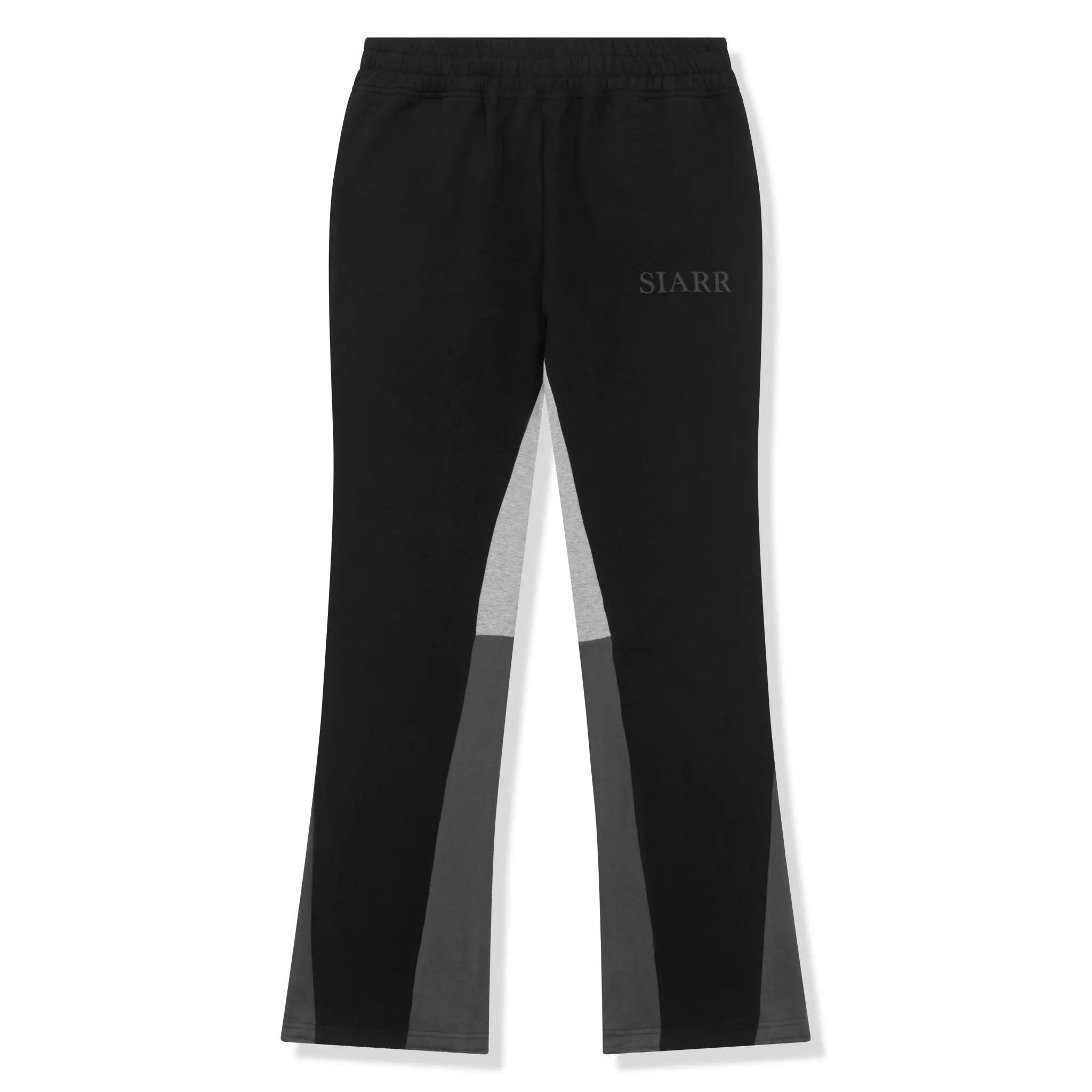 Front view of SIARR Black Flared Joggers