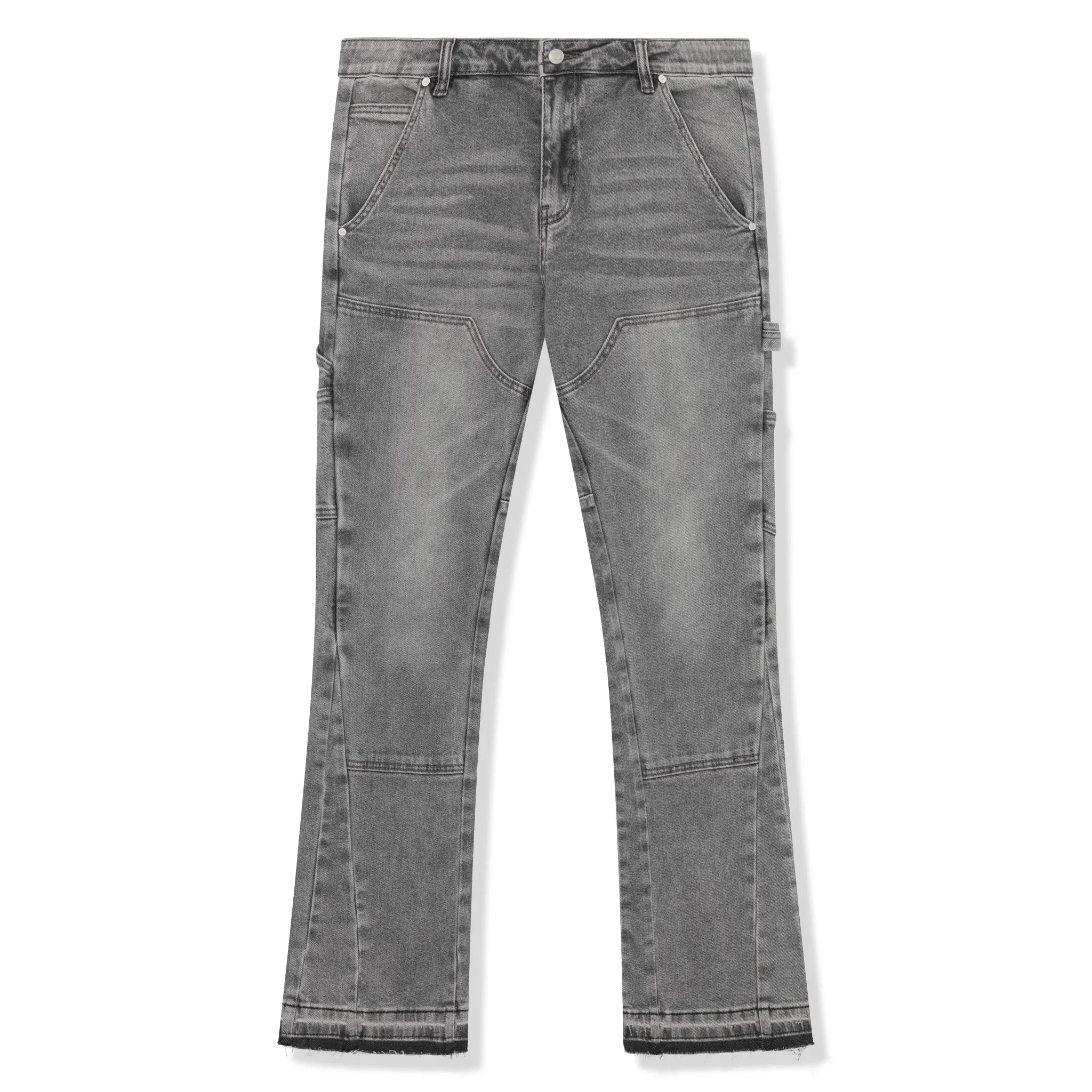 Front view of SIARR Carpenter Jeans Light Grey