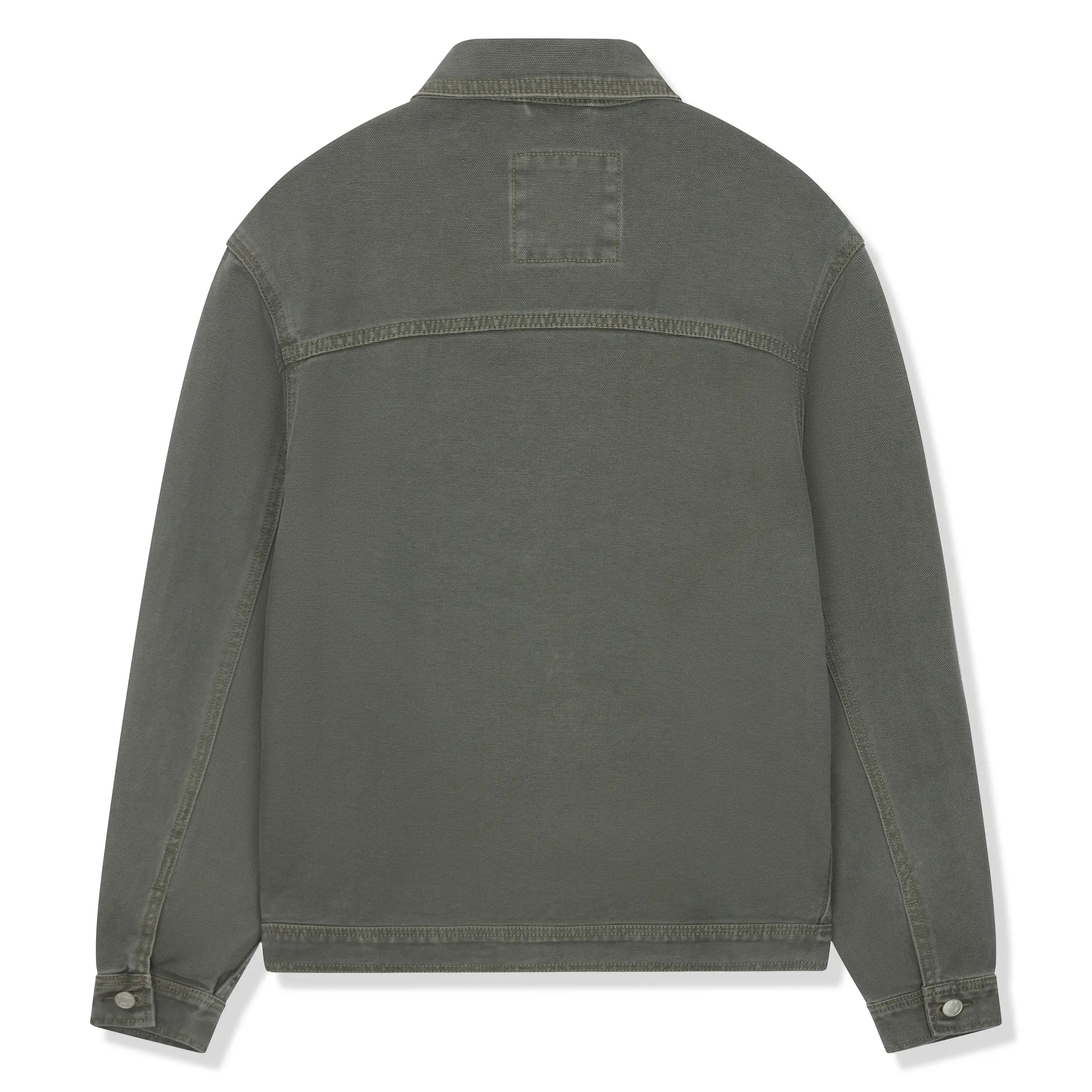 Back view of SIARR Green Denim Jacket