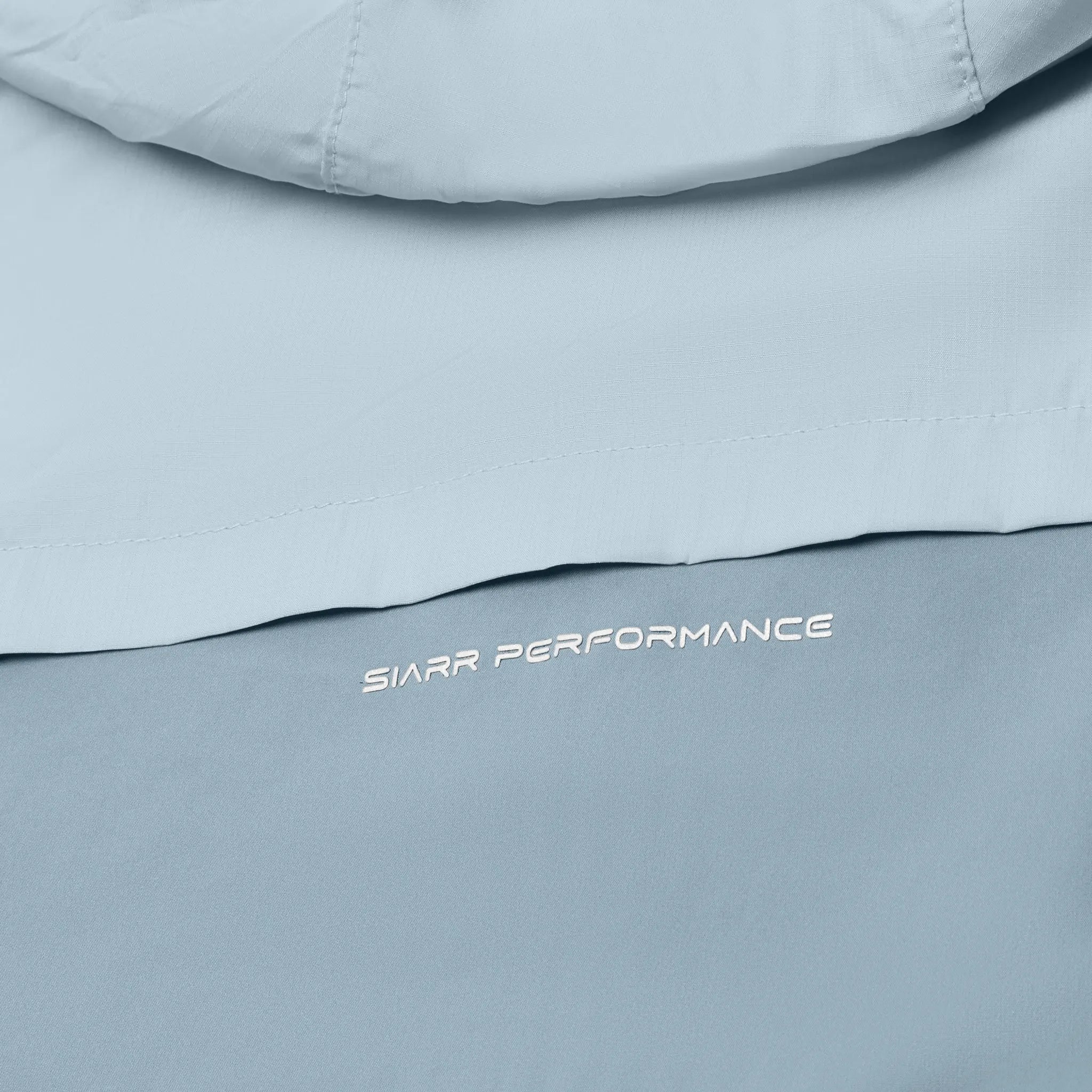 Detail view of Siarr Performance Baby Blue Windrunner