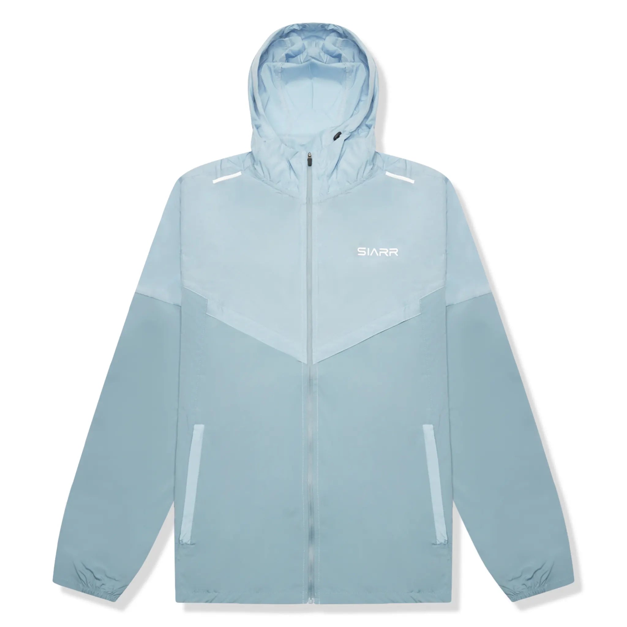 Front view of Siarr Performance Baby Blue Windrunner