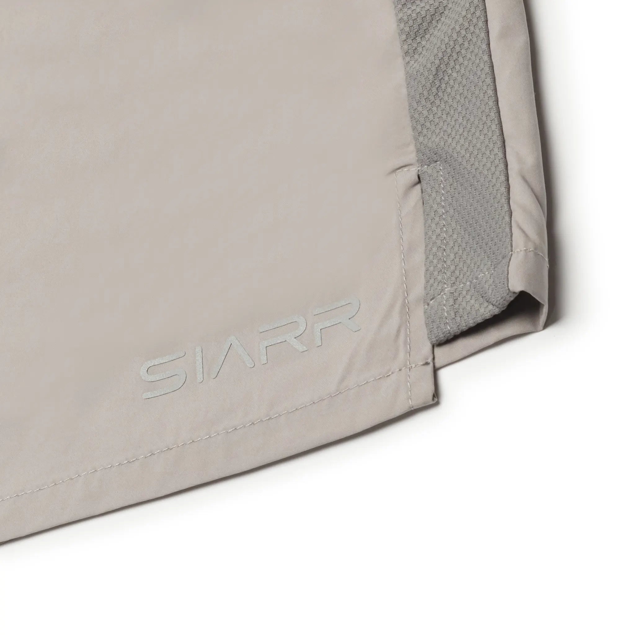 Logo view of SIARR Performance Grey Shorts 