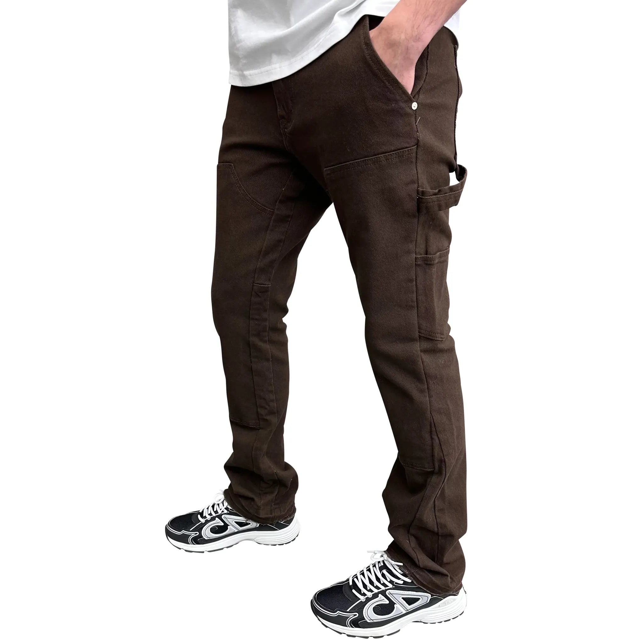 Model side view of SIARR Rio Jeans Brown