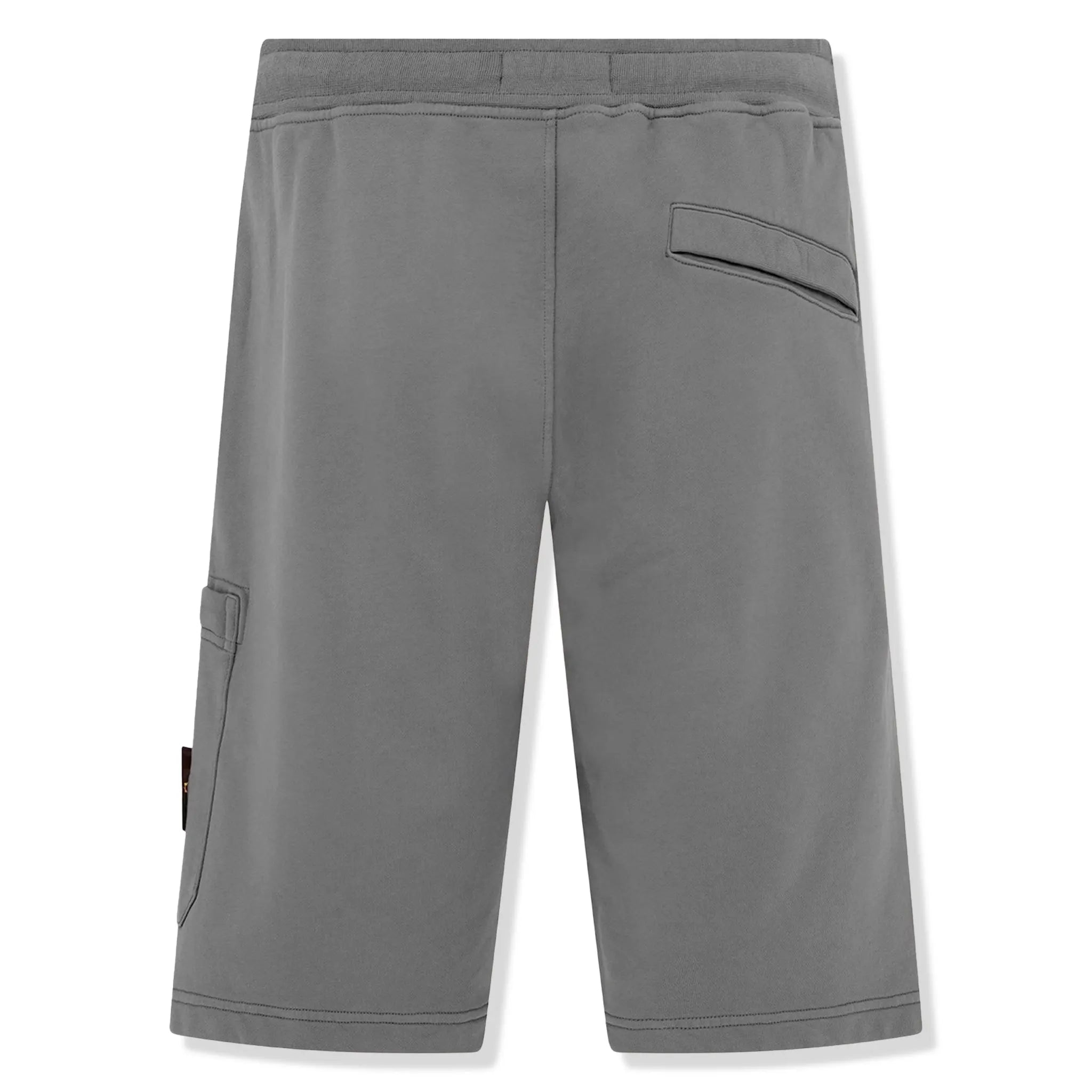 Back view of Stone Island Cargo Bermuda Grey Shorts