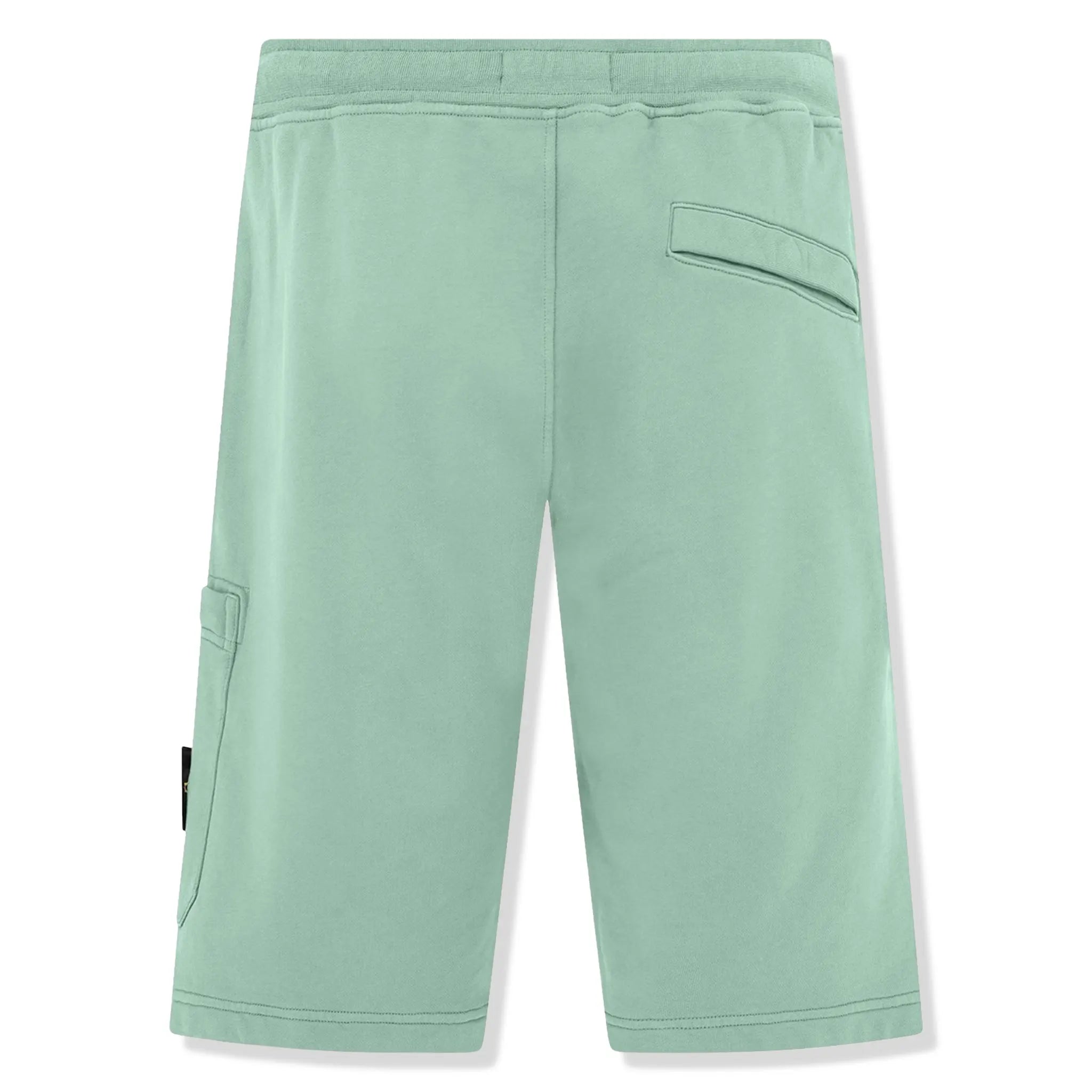 Back view of Stone Island Cargo Bermuda Light Green Shorts