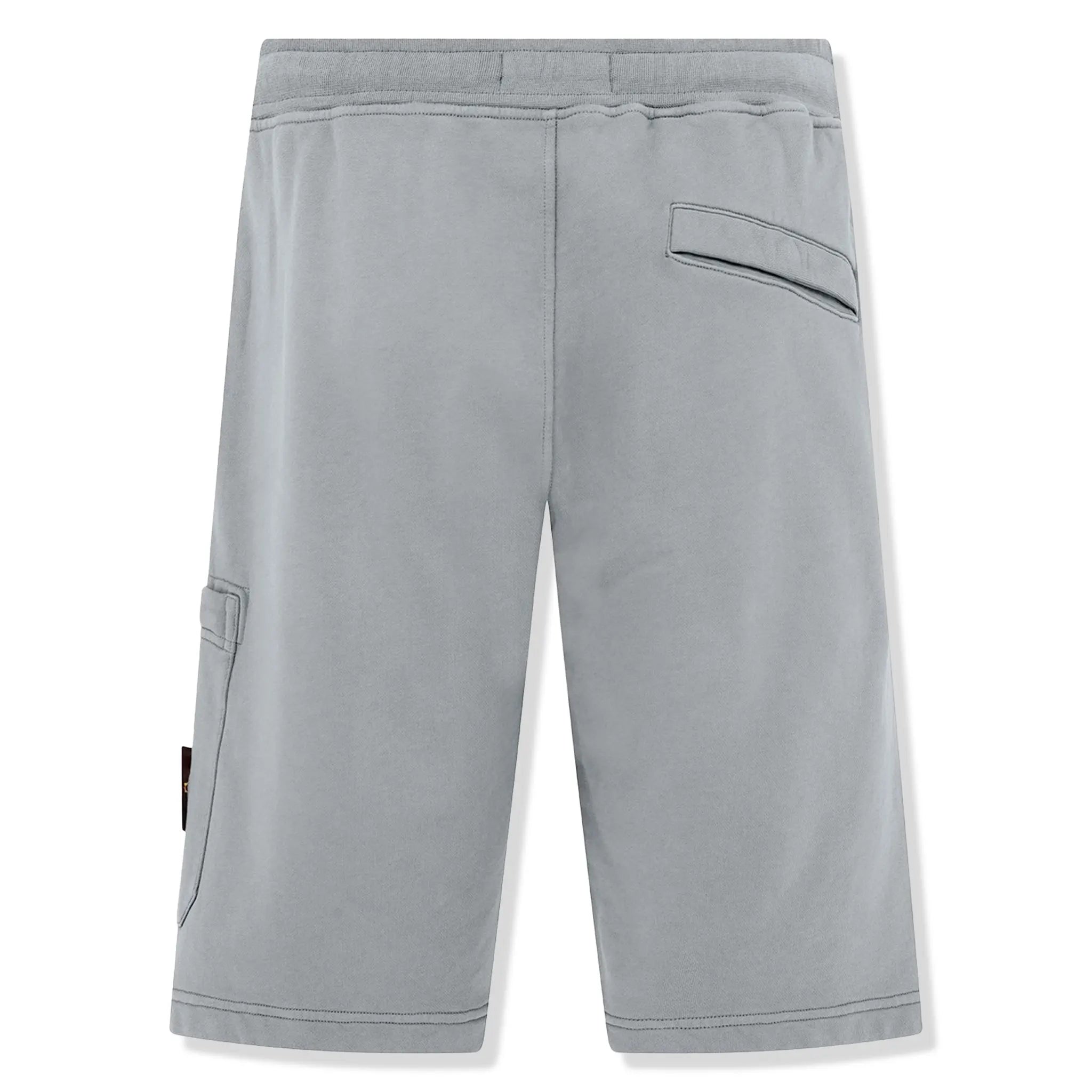 Back view of Stone Island Cargo Bermuda Light Grey Shorts