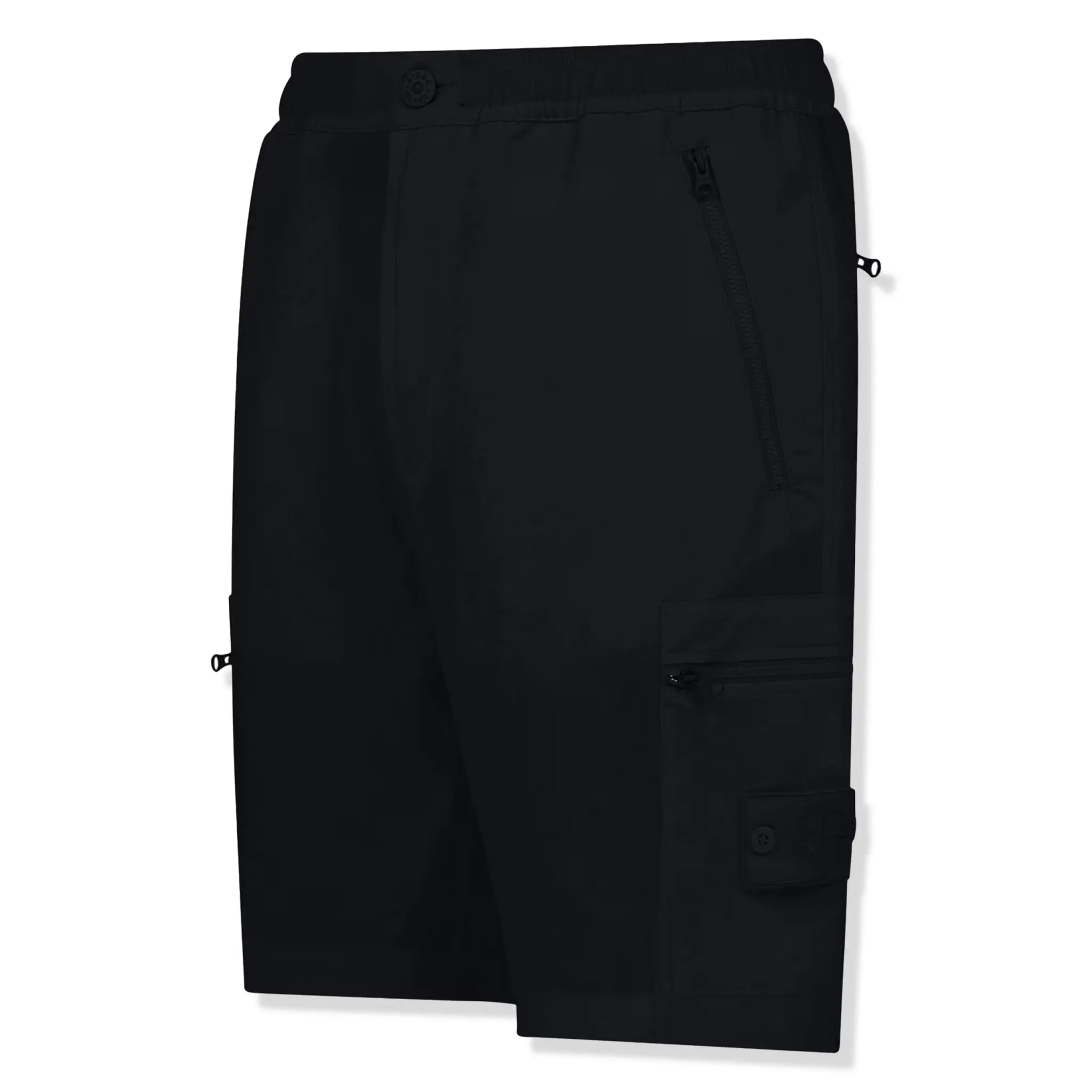 Front Side view of Stone Island Ghost Cargo Bermuda Blue Shorts