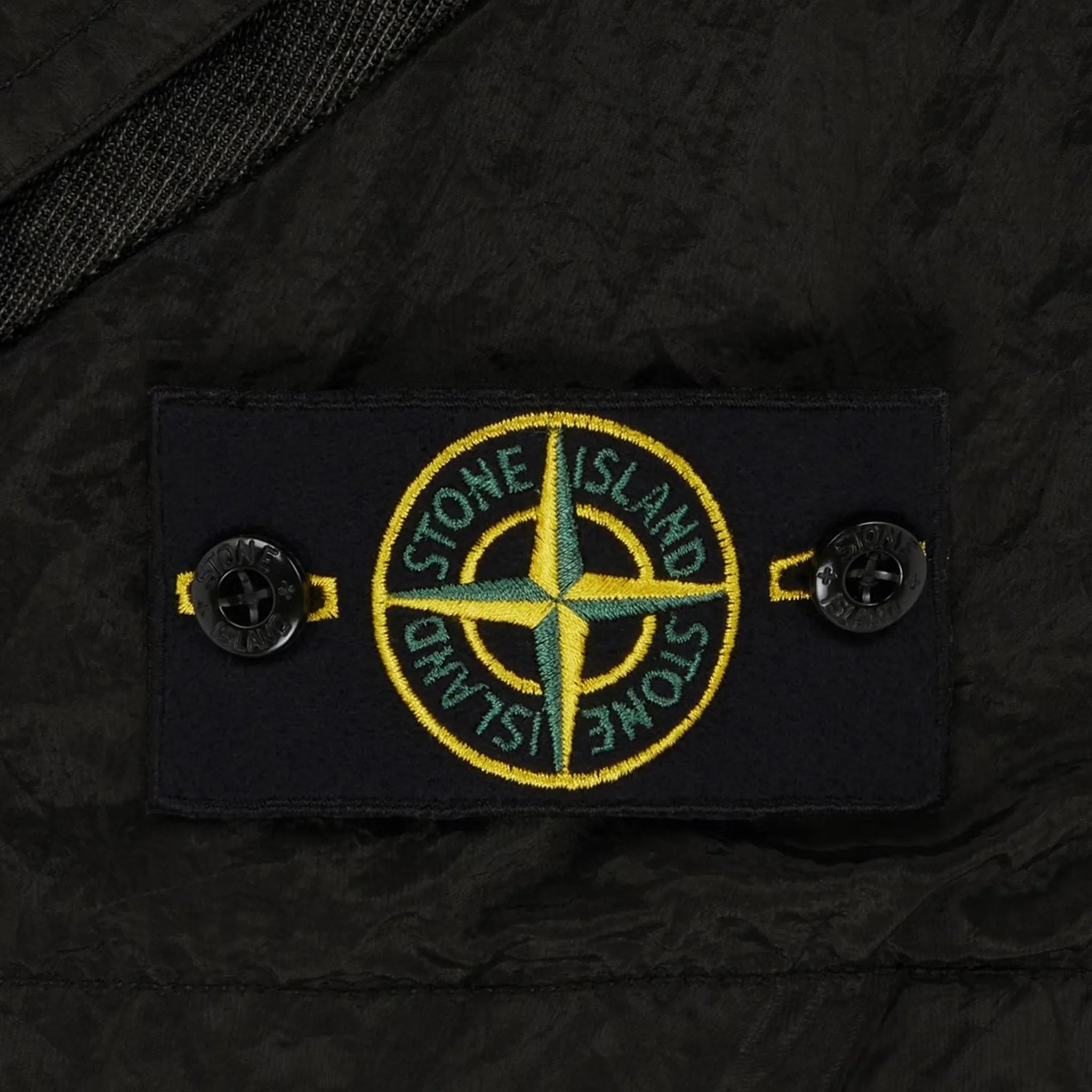 Detail view of Stone Island Nylon Metal Black Shorts