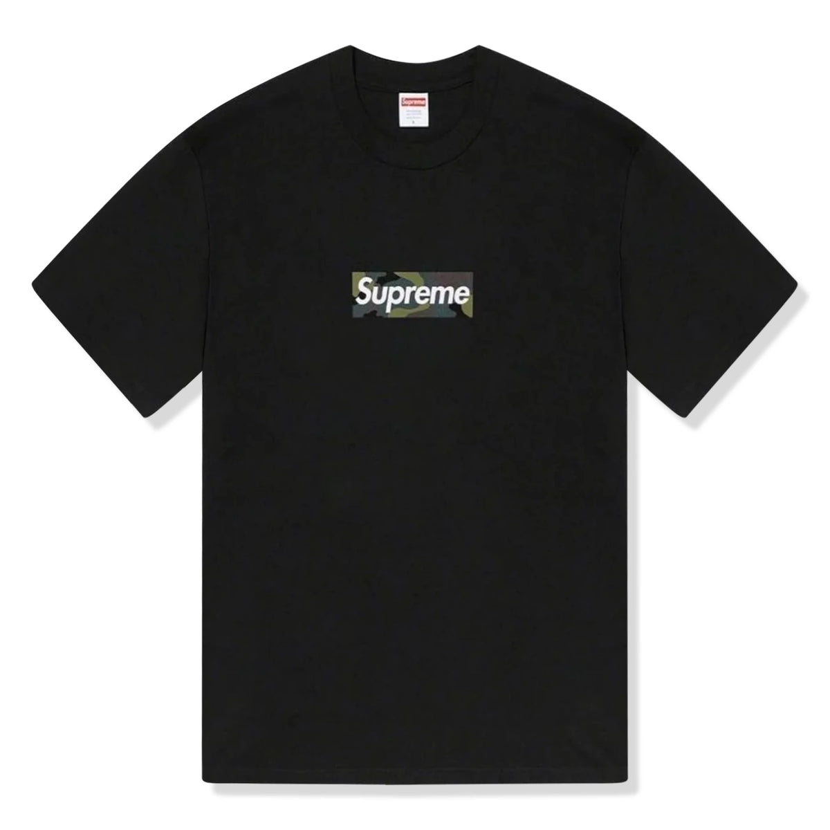 Supreme Camo Box Logo Black T Shirt (FW23) | Crepslocker