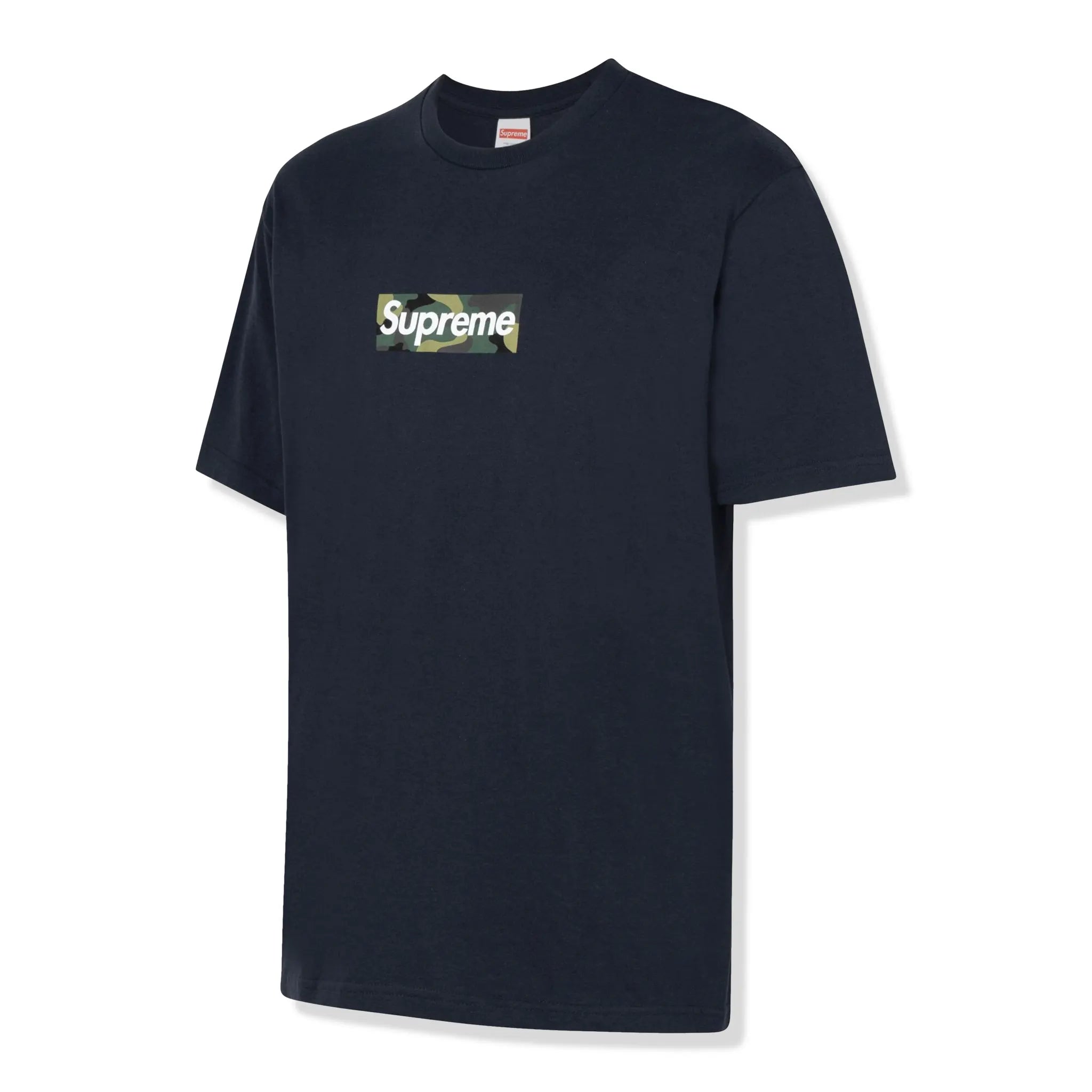 Supreme Camo Box Logo Navy T Shirt (FW23) | SU100190