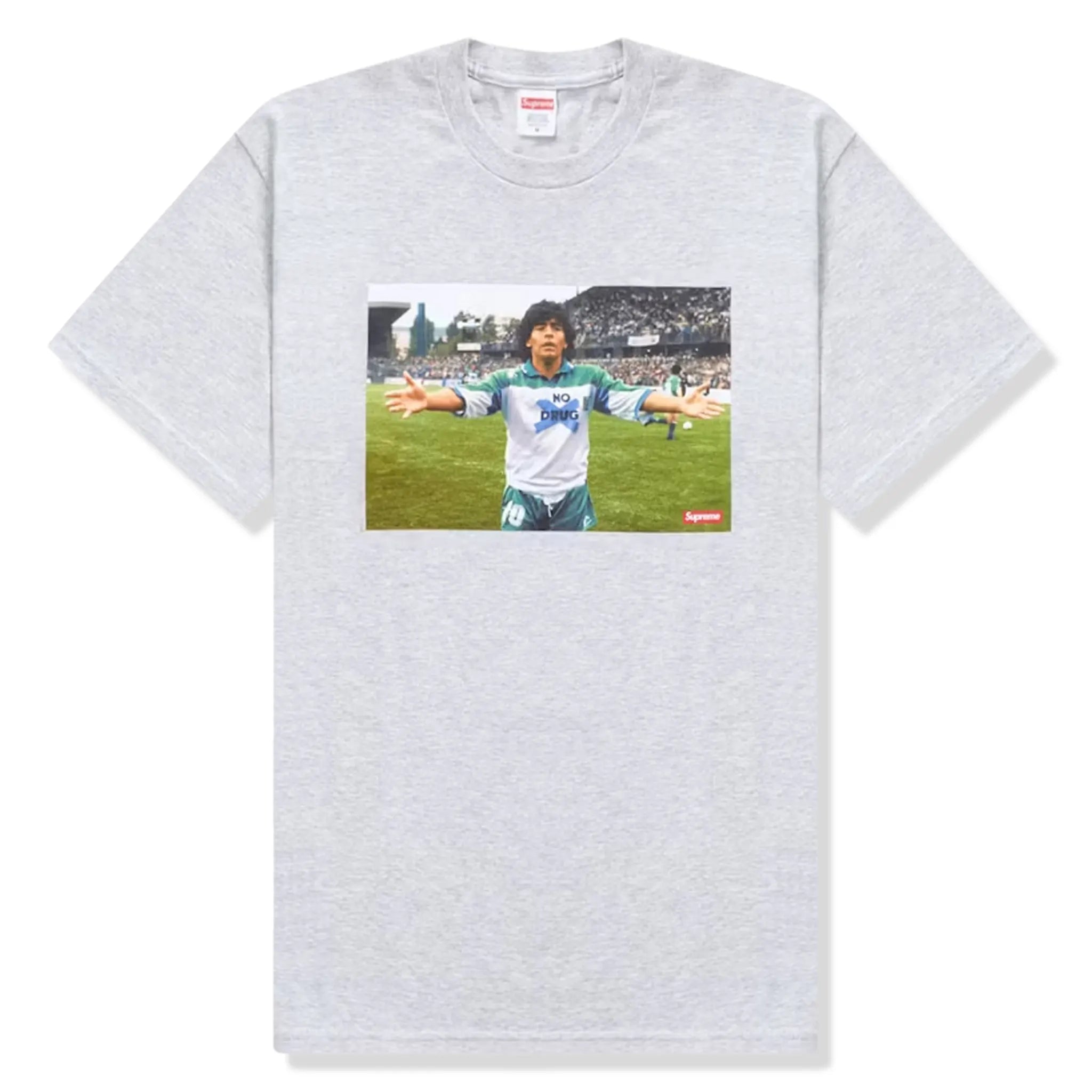 Supreme Maradona Grey T Shirt | Crepslocker