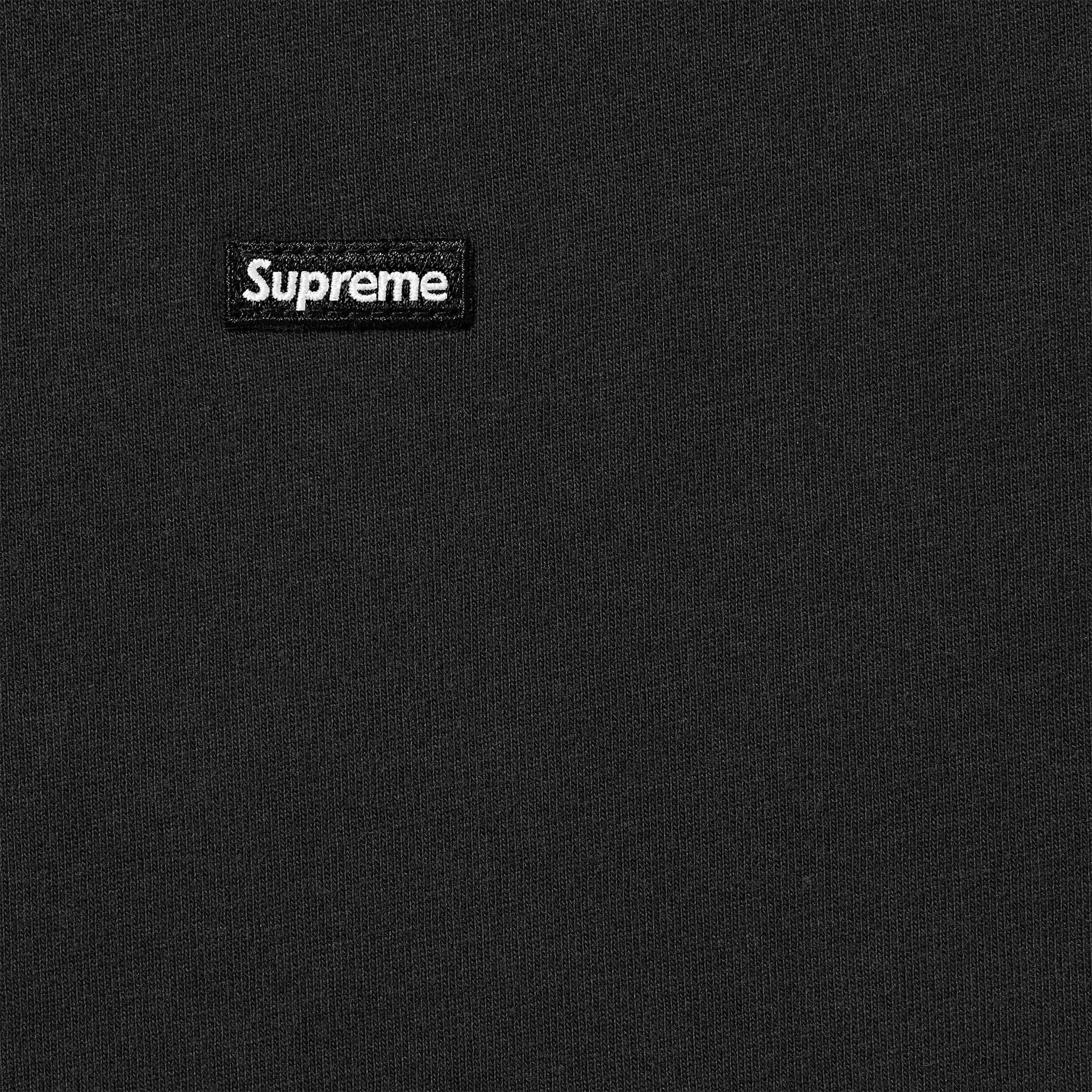 Logo view of Supreme Small Box Logo L/S Black T Shirt FW24KN34 BLACK 