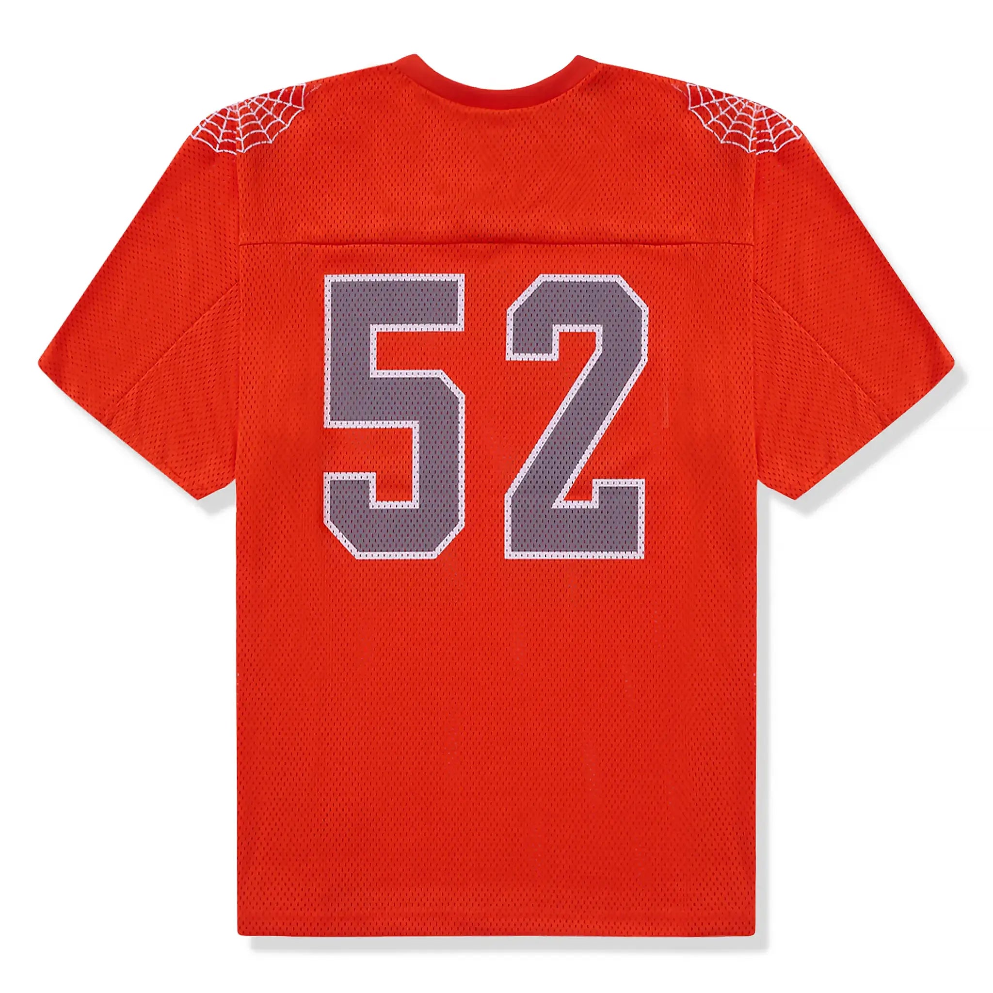 Back view of Supreme Spiderweb Orange Football Jersey SS24KN63 ORANGE