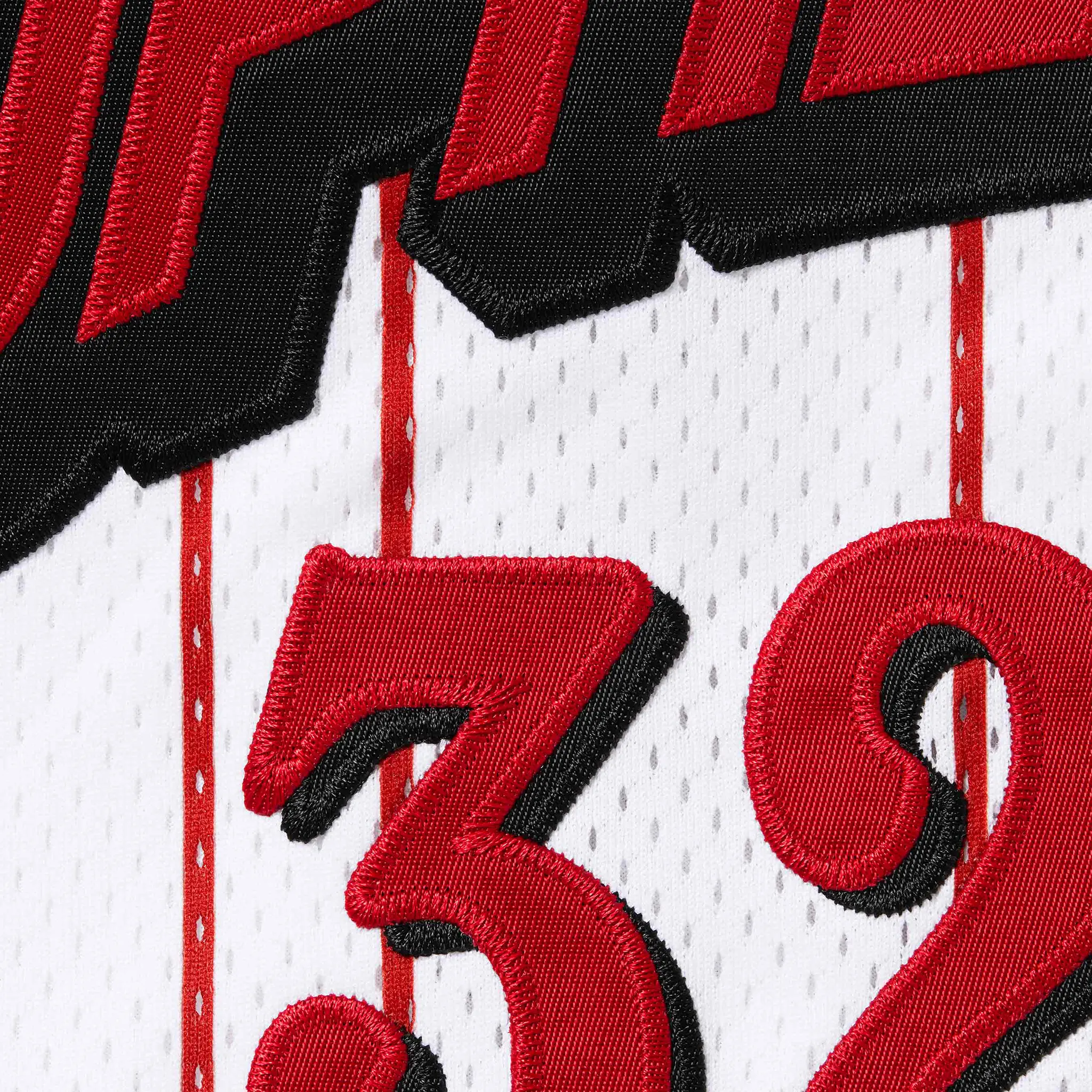 Detail view of Supreme Star Basketball White Shorts