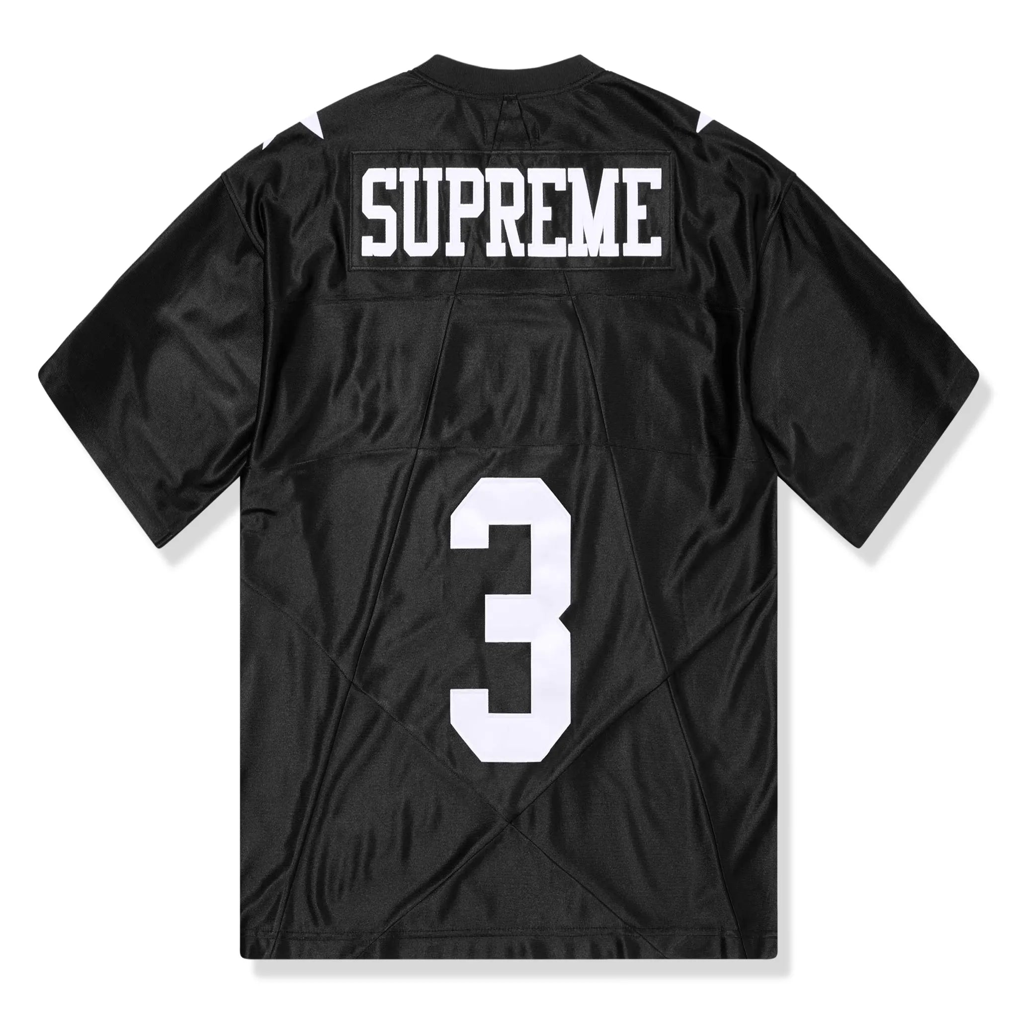 Back view of Supreme Star Black Football Jersey FW24KN75 BLACK