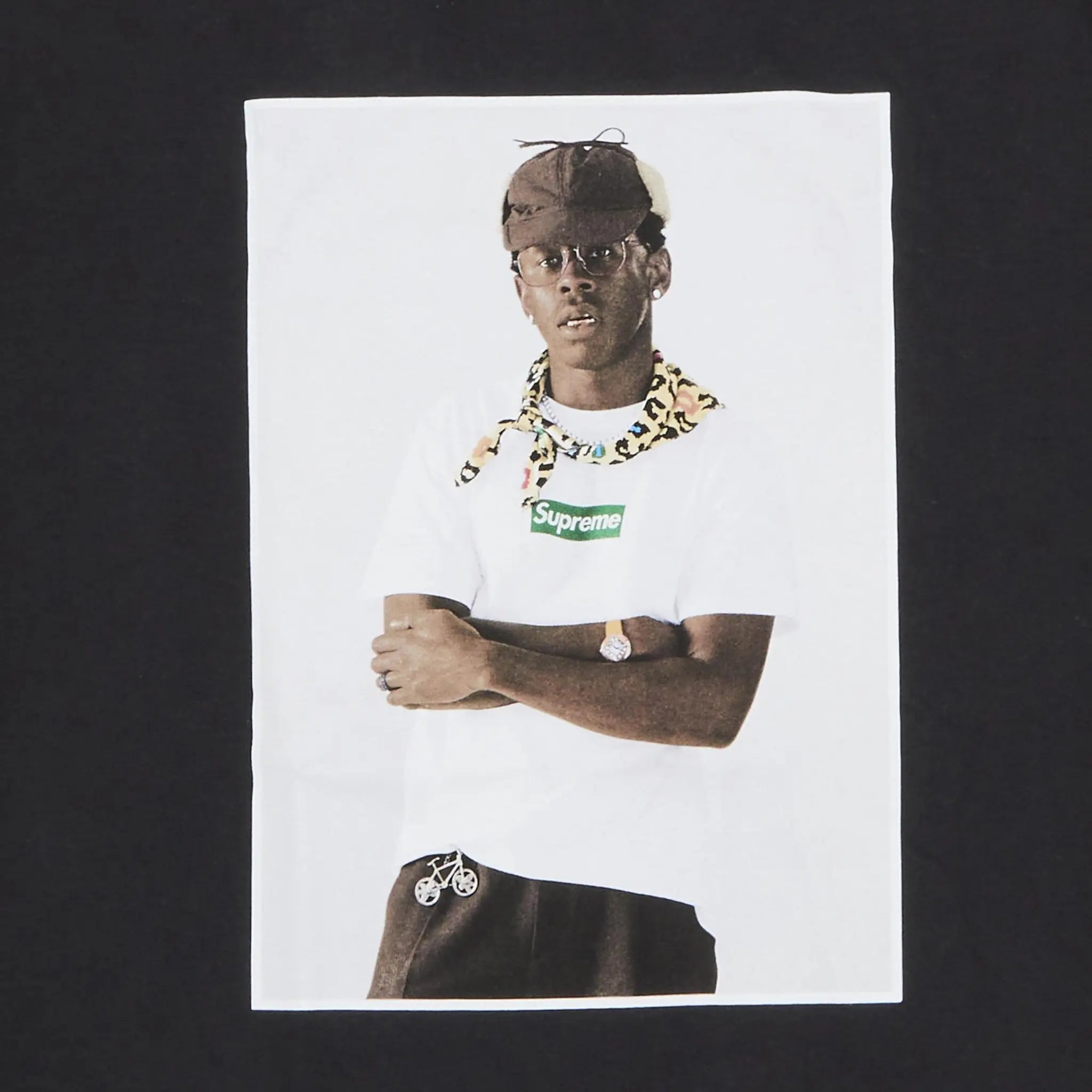 Logo view of Supreme Tyler The Creator Black T Shirt FW24T43 BLACK 