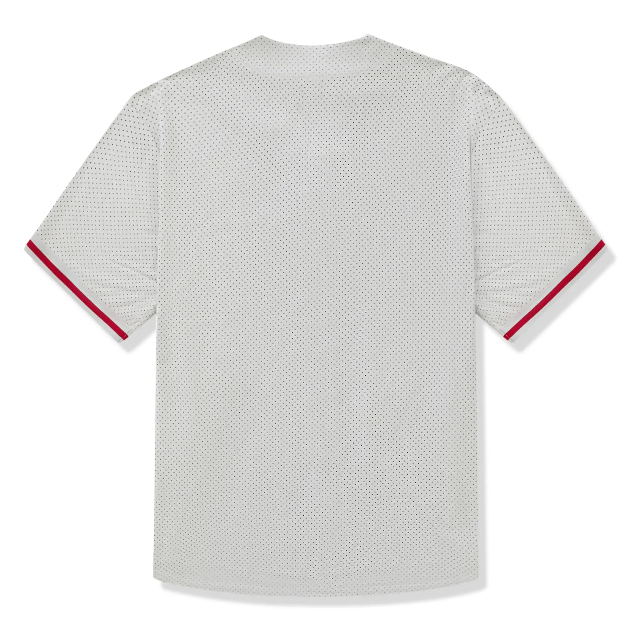 Back view of Supreme Ultrasuede Mesh Baseball Grey Jersey SS24KN22-GREY