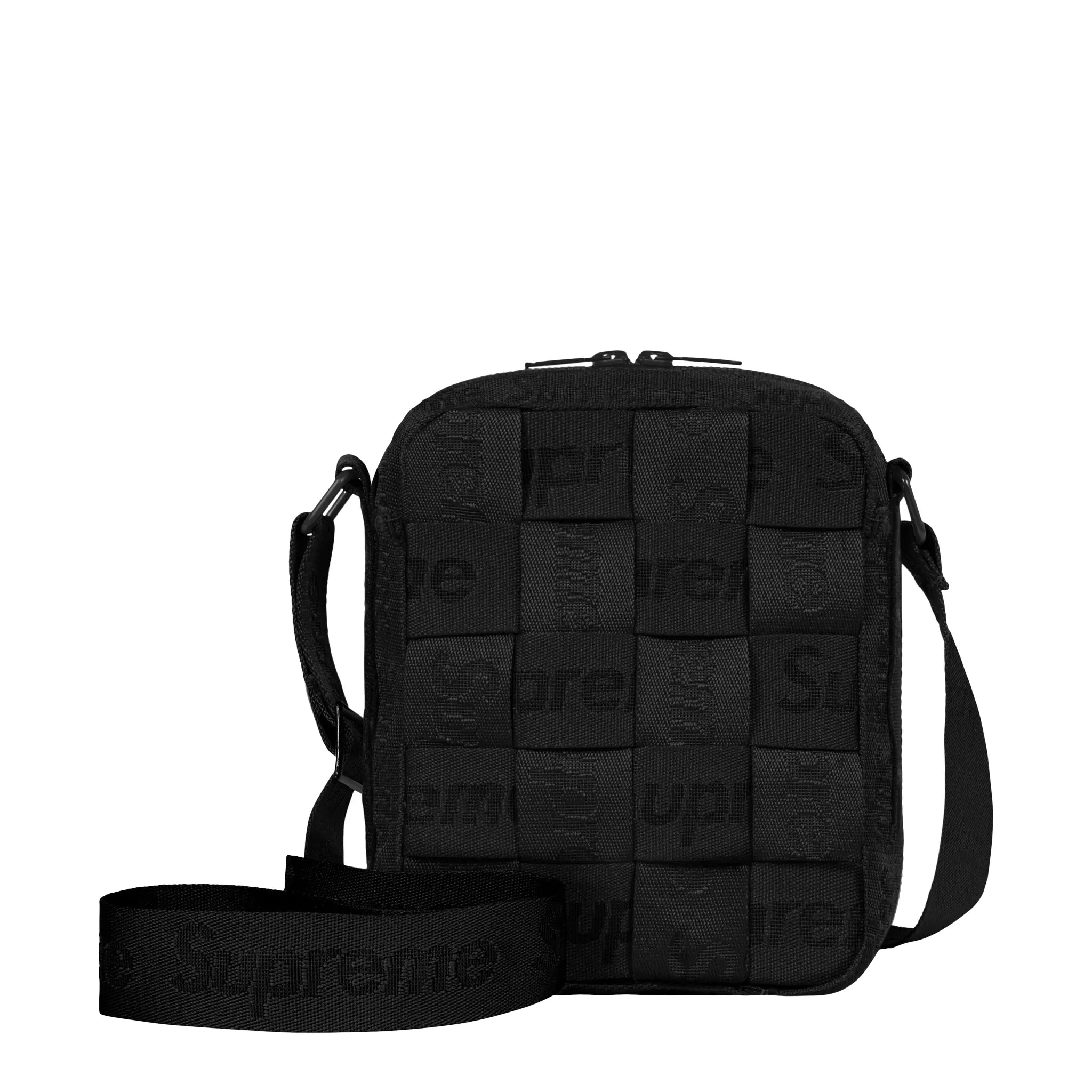 Supreme Woven Black Shoulder Bag | SS24B43