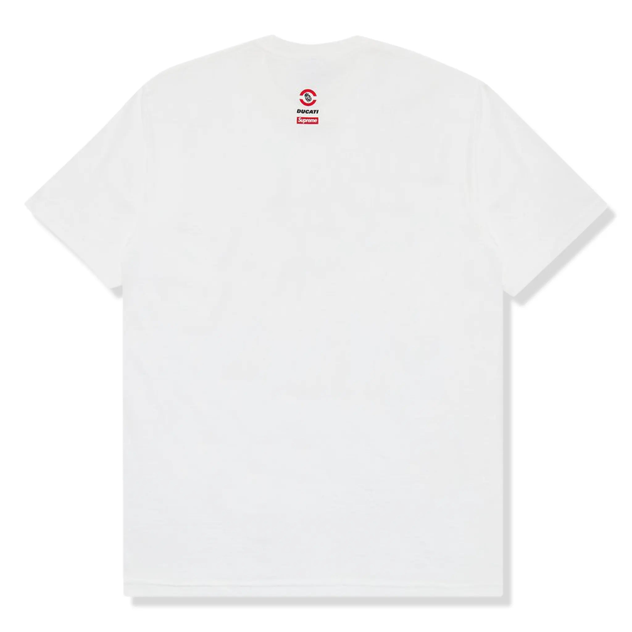 Back view of Supreme x Ducati White Bike T Shirt SS24T36-WHITE