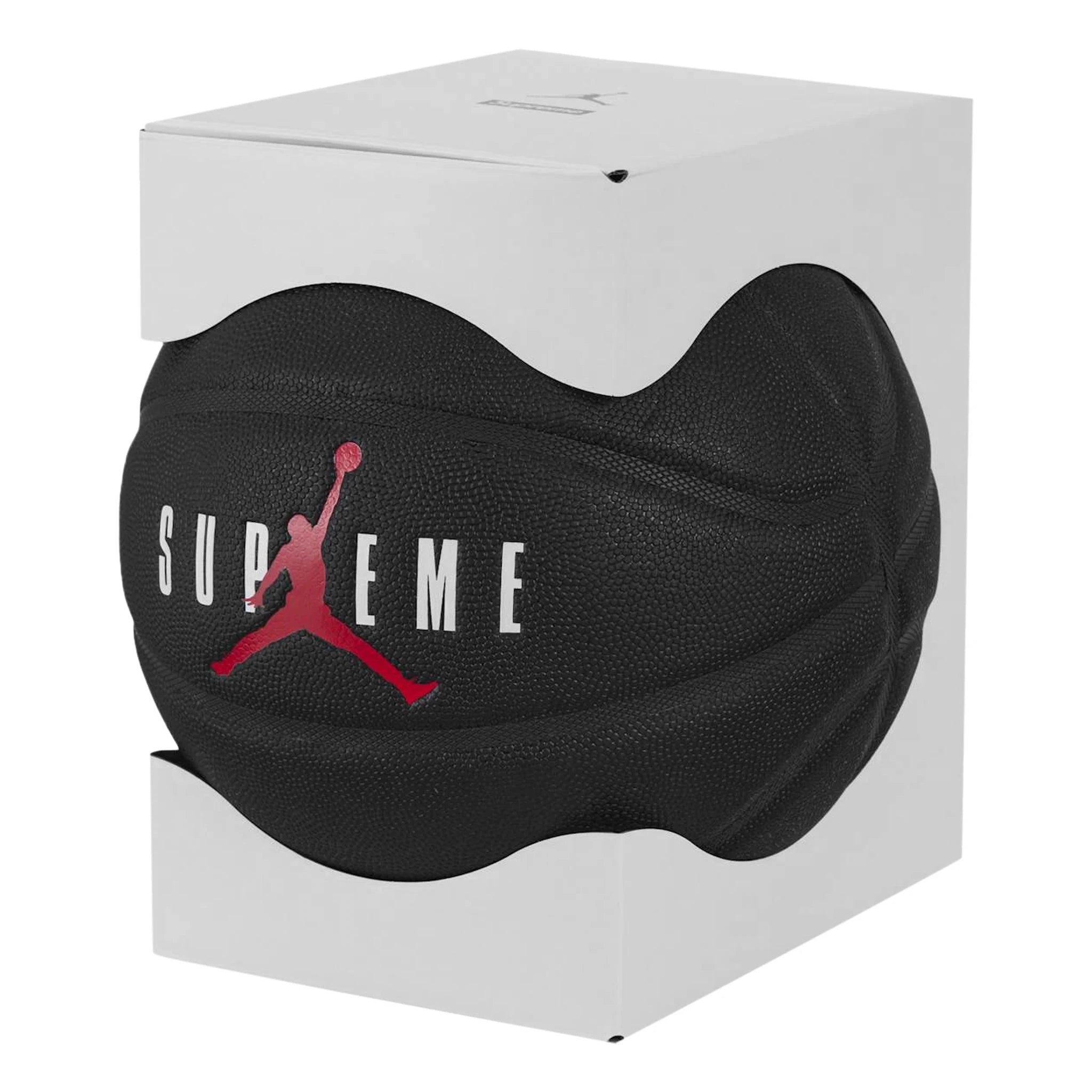 Front side view of Supreme x Jordan Black Basketball