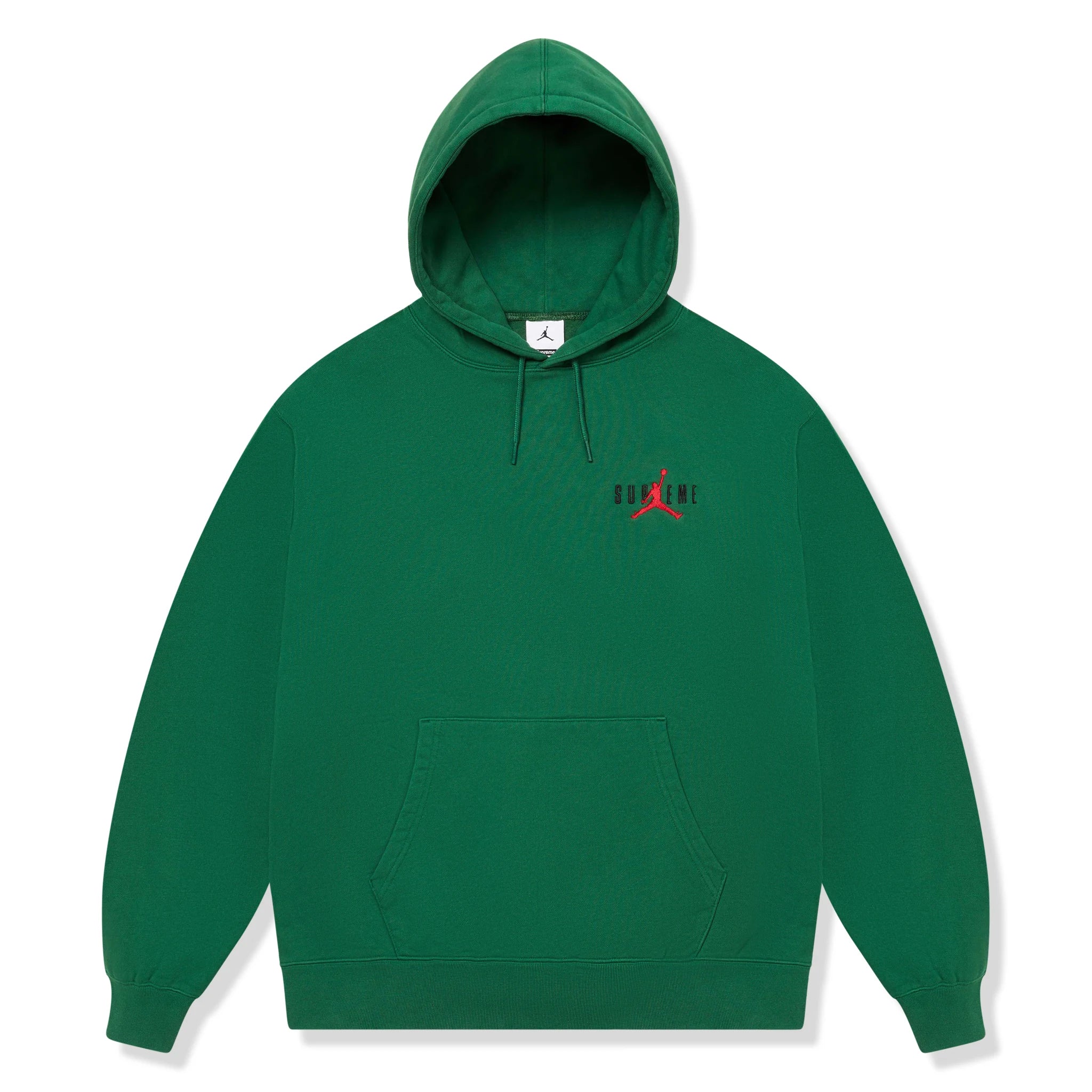 Front view of Supreme x Jordan Green Hoodie (FW24) FW24SW1 GREEN